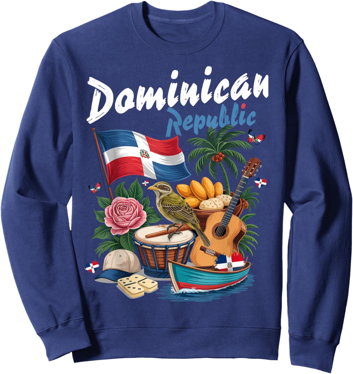 Dominican Republic Outfit Idea for Kids Dominican Themed Sweatshirt - Sweatshirt | Navy