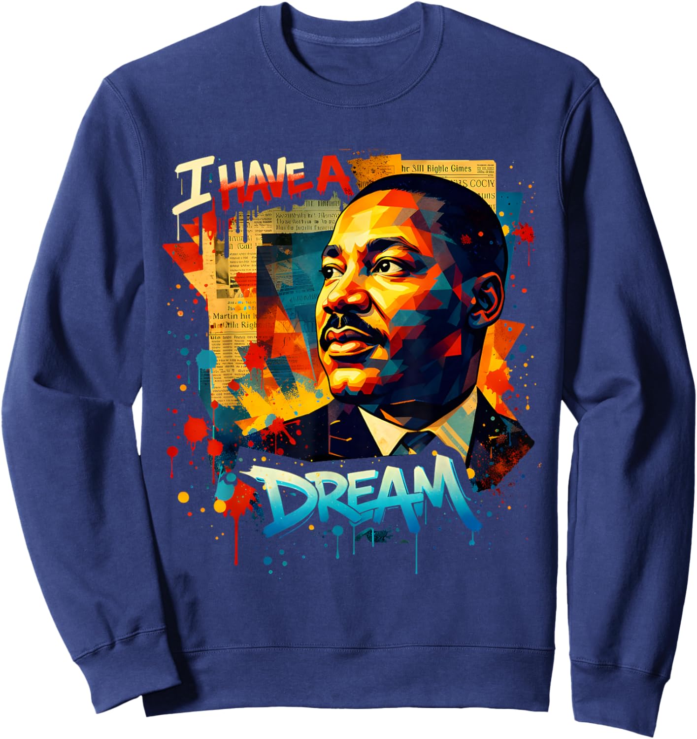 African American Black History Month Sweatshirt - Sweatshirt | Navy