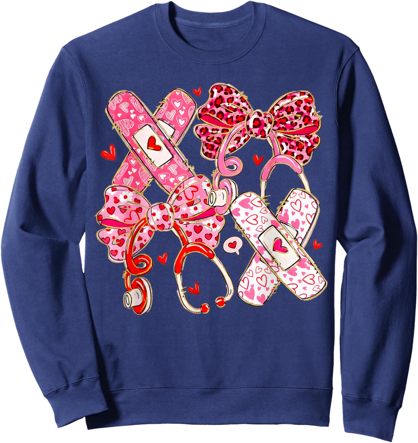 Valentine Nurse Coquette Sweatshirt - Sweatshirt | Navy