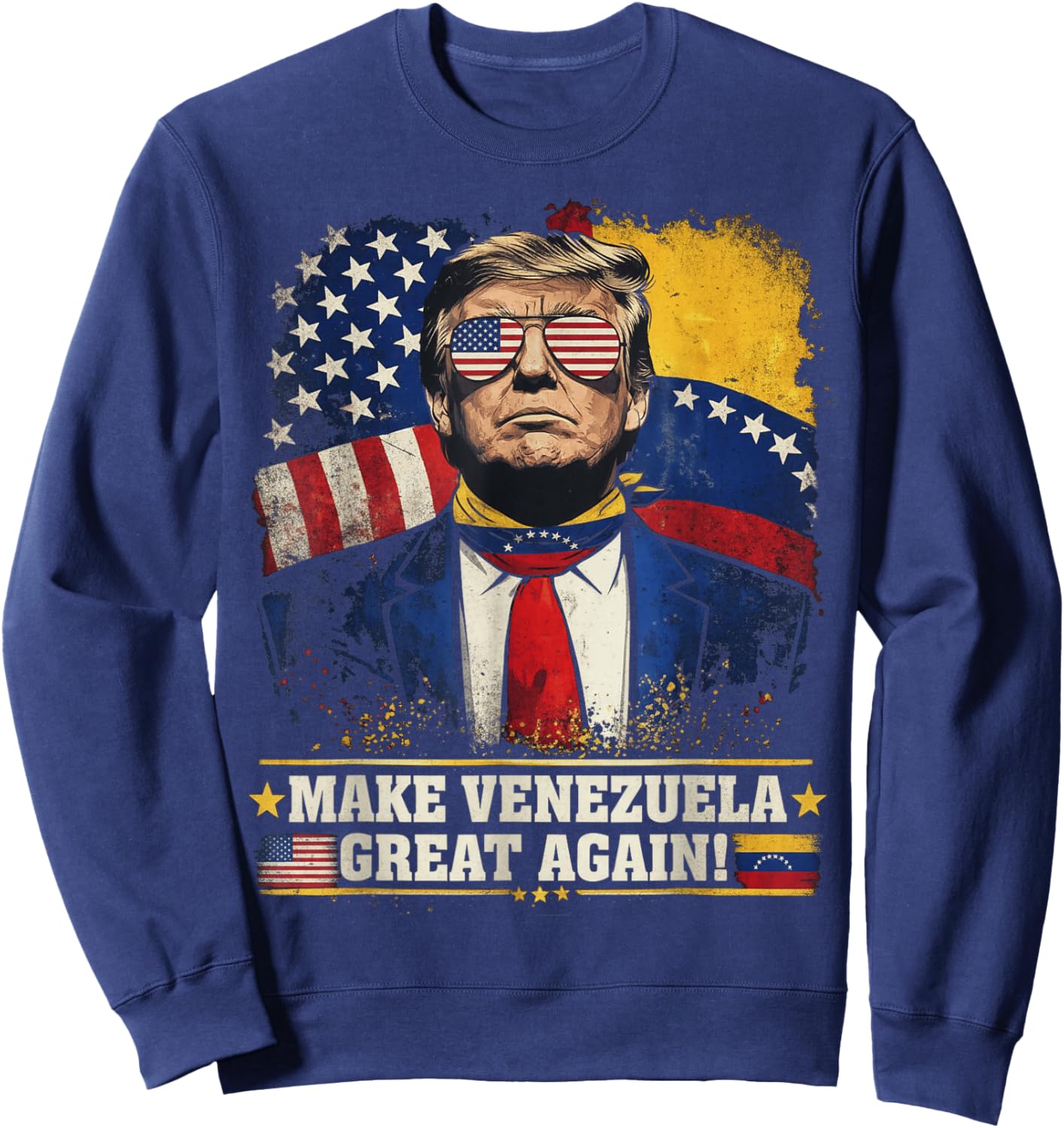 Trump Make Venezuela Great Again Sweatshirt - Sweatshirt | Navy