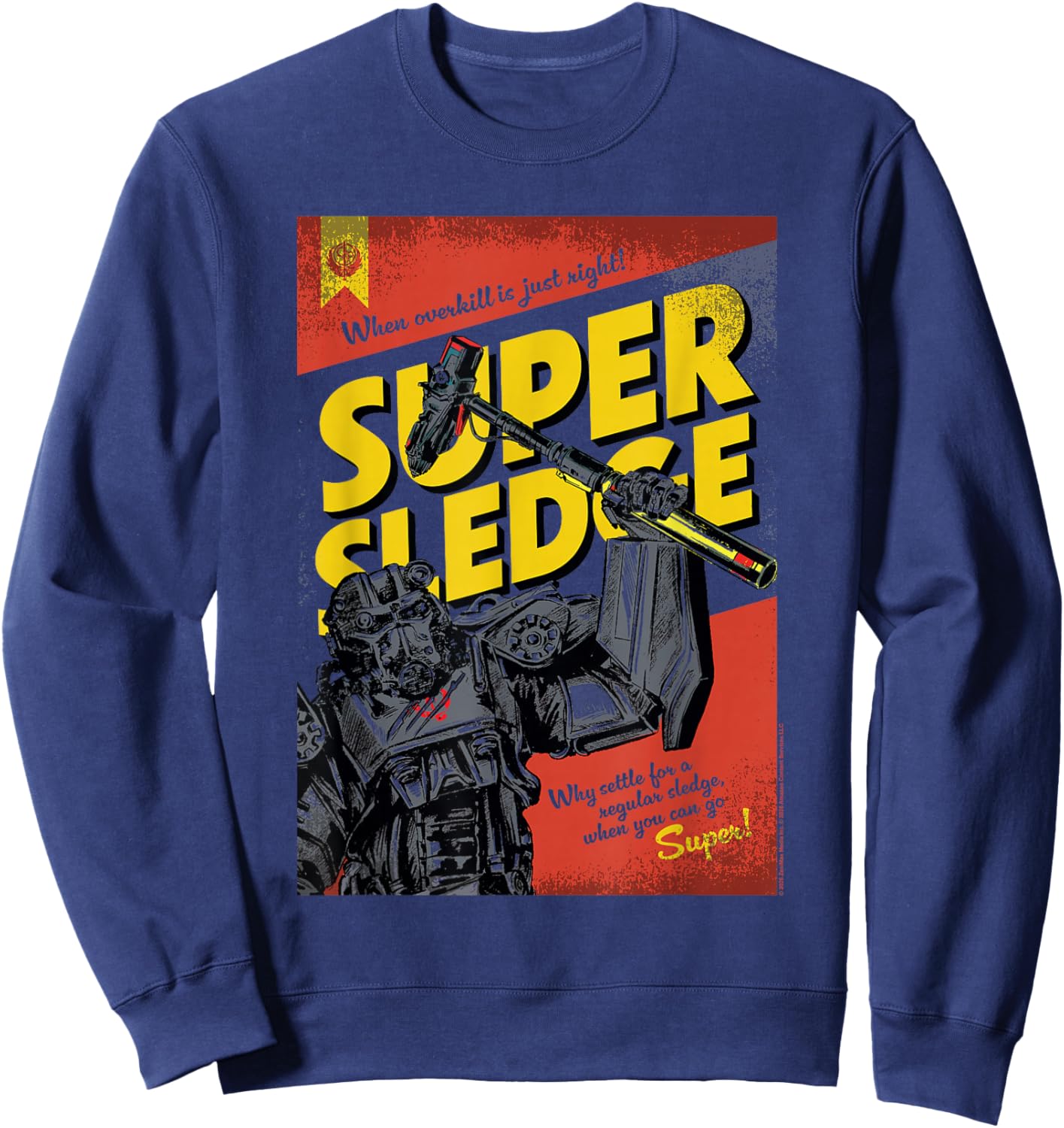 Fallout TV Show Series Sledge Power Army Advertisement Sweatshirt - Sweatshirt | Navy