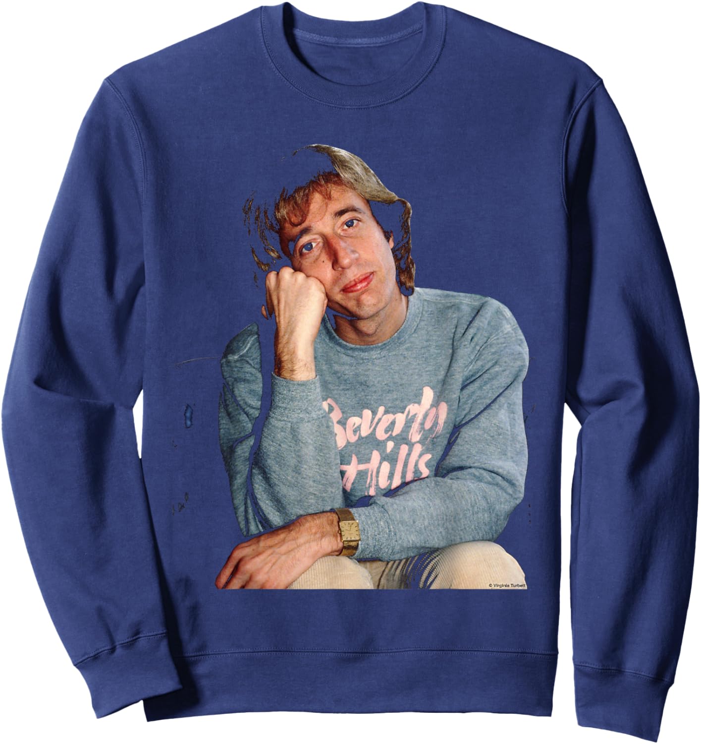 The Bee Gees Robin Gibb by Virginia Turbett Sweatshirt - Sweatshirt | Navy