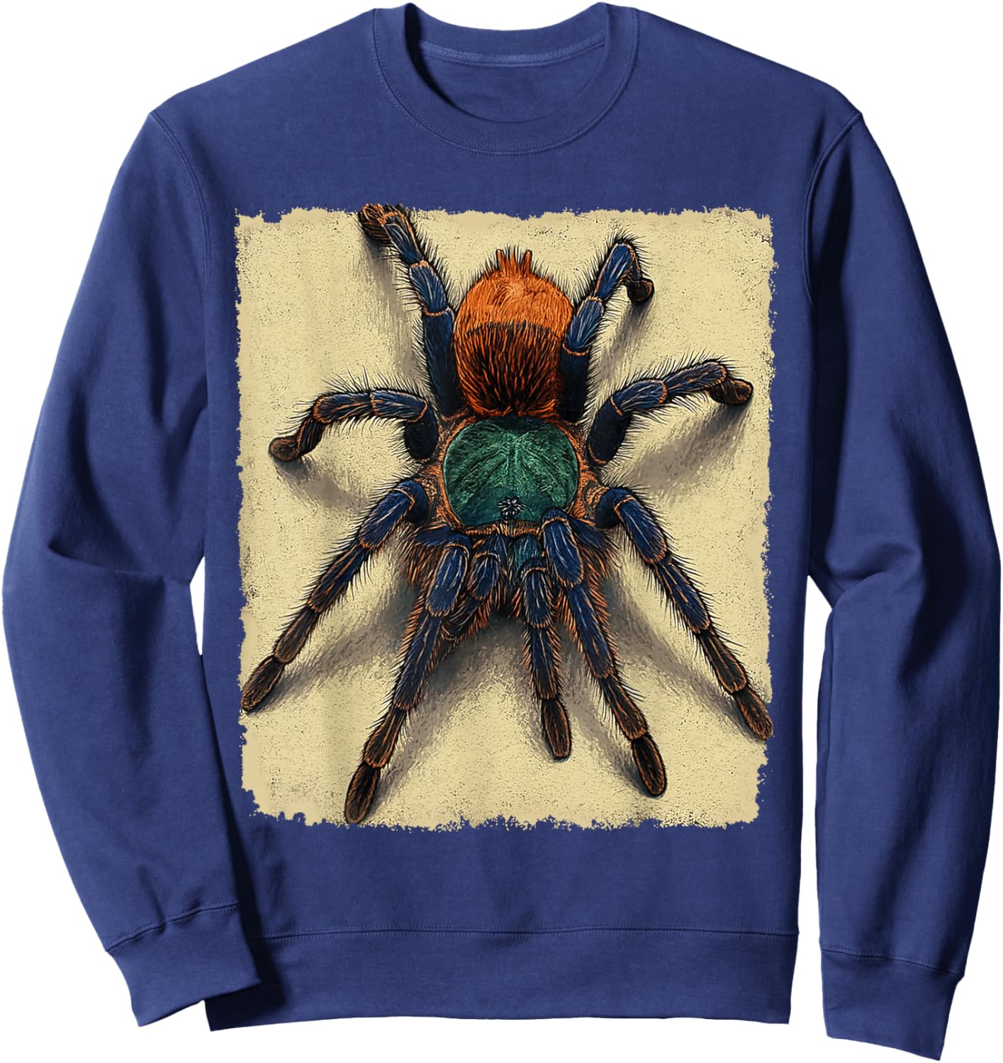 Greenbottle Blue Tarantula Colorful Spider Arachnid Lovers Sweatshirt - Sweatshirt | Navy