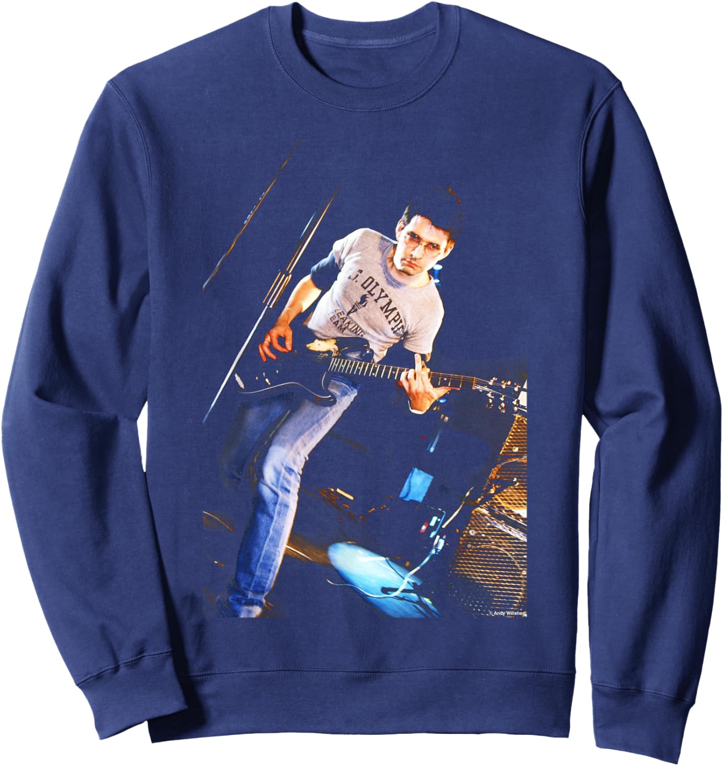 Steve Albini Shellac Chicago Math Rock by Andy Willsher Sweatshirt - Sweatshirt | Navy