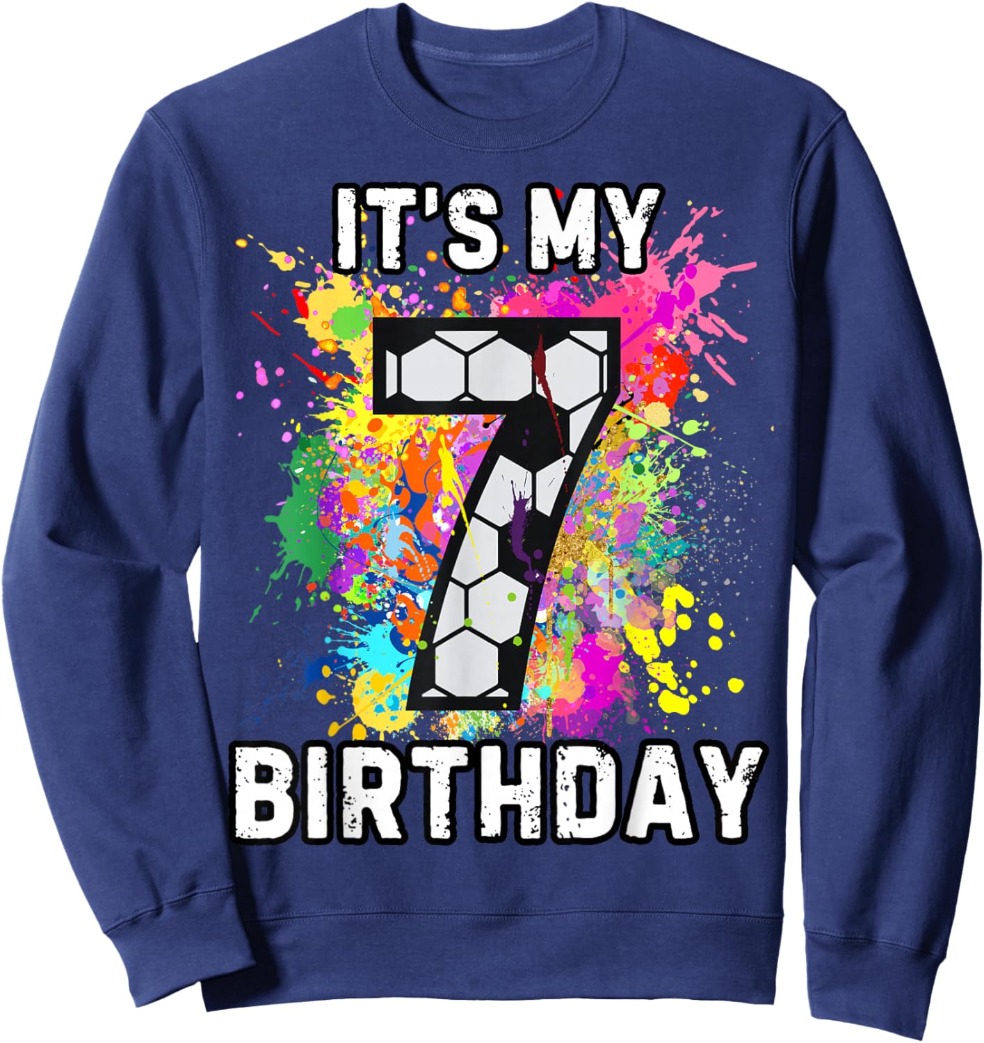 Soccer Birthday 7 Sweatshirt - Sweatshirt | Navy