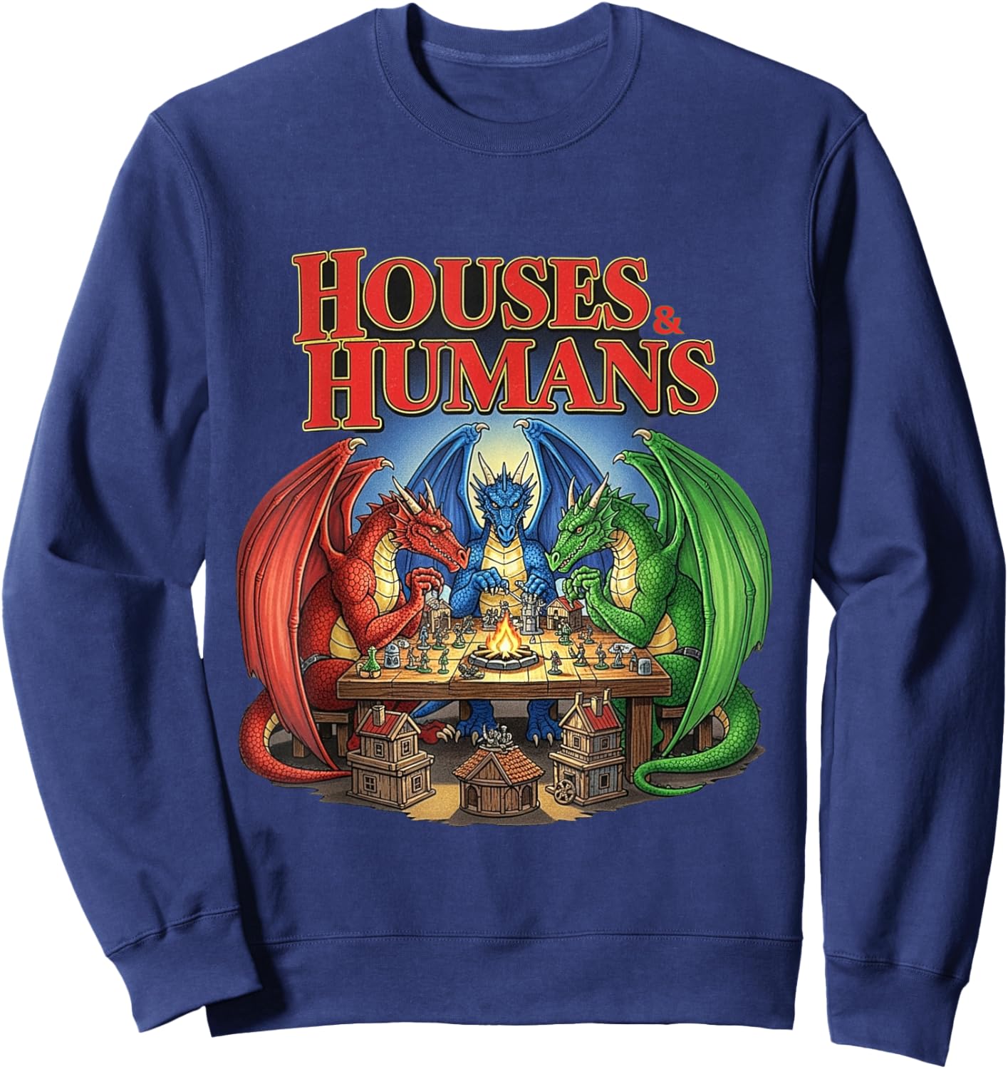 Funny Houses and Humans Sweatshirt - Sweatshirt | Navy