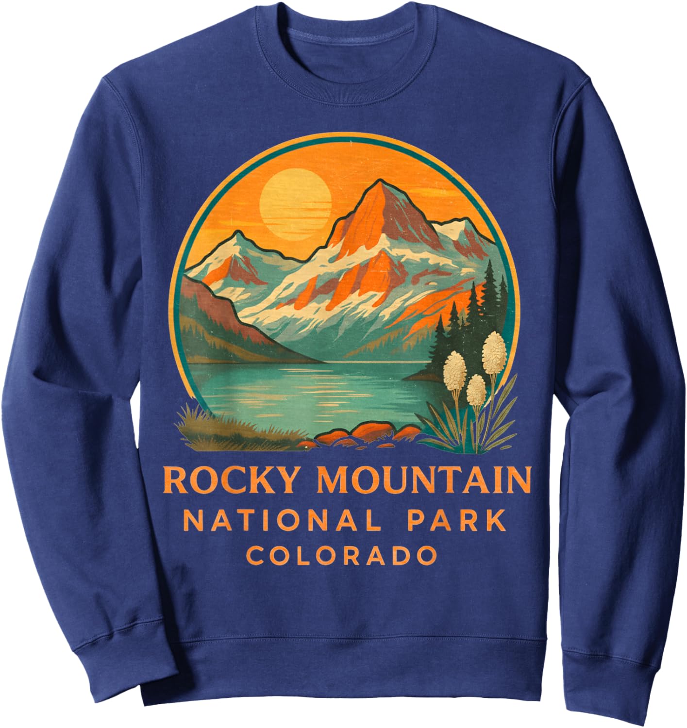Rocky Mountain National Park Adventure Outdoor National Park Sweatshirt - Sweatshirt | Navy