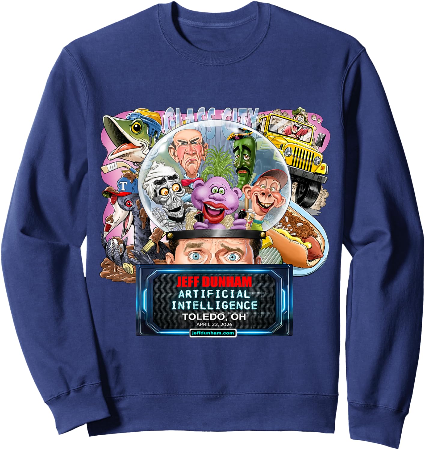 Jeff Dunham Toledo, OH (2026) Sweatshirt - Sweatshirt | Navy