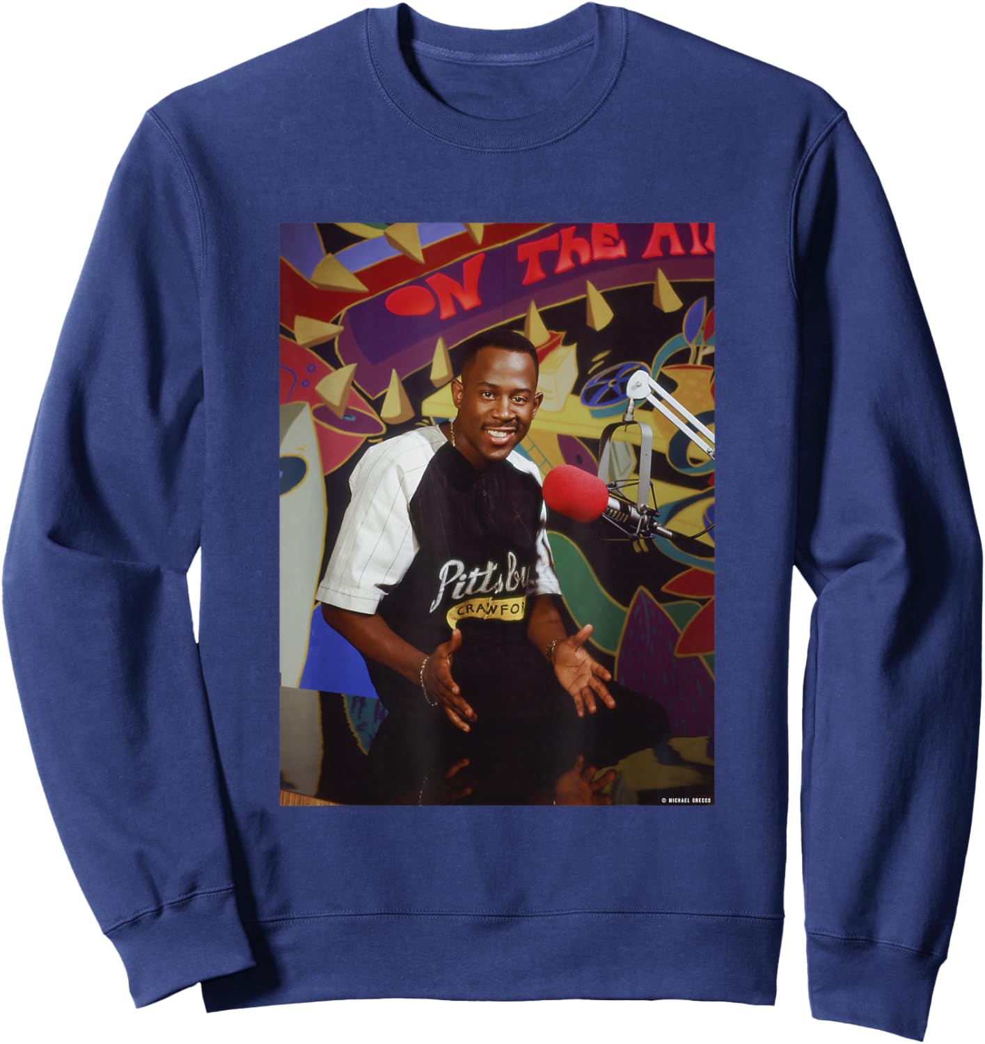 Martin Lawrence The Martin Show Actor by Michael Grecco Sweatshirt - Sweatshirt | Navy