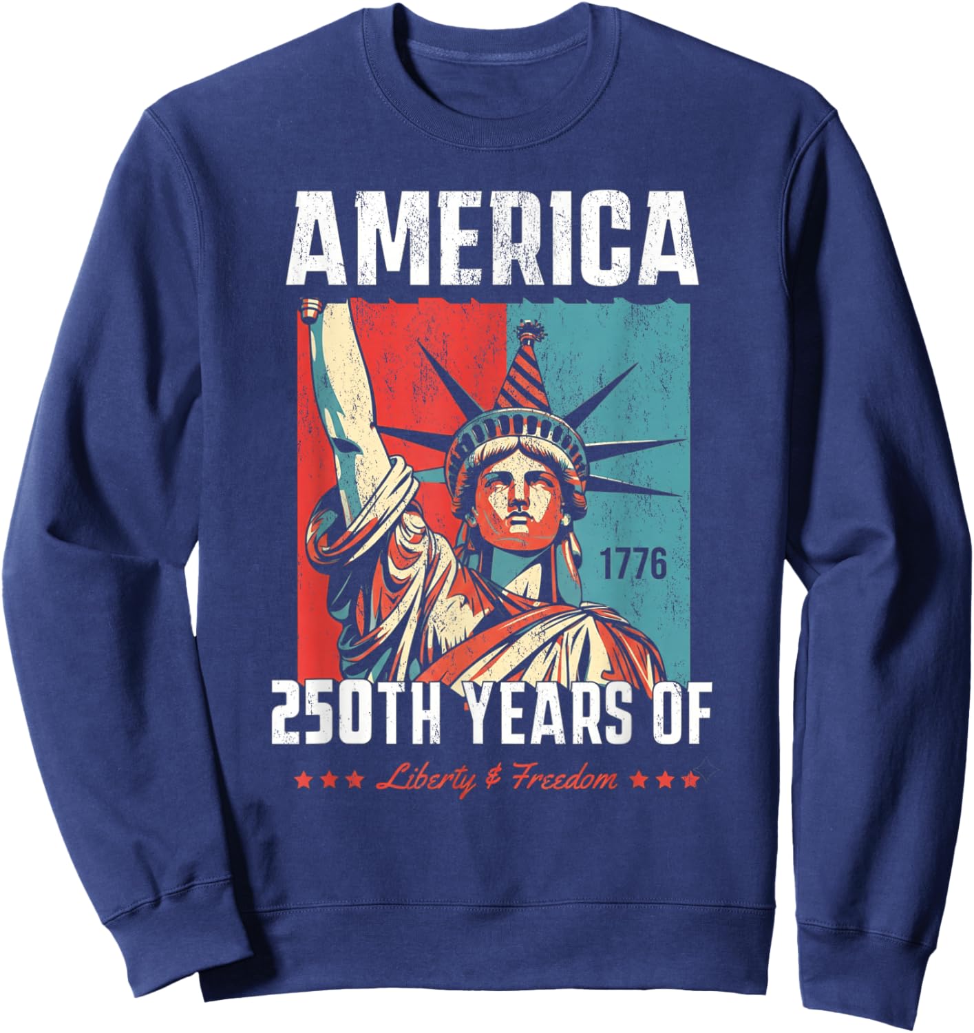 America 250th Years of Liberty and Freedom Women Sweatshirt - Sweatshirt | Navy