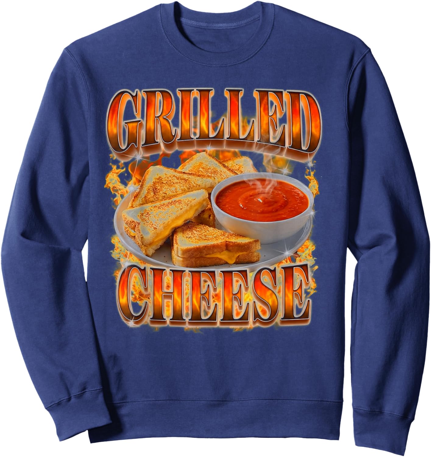 Grilled Cheese Grilled Cheese Sandwich Maker Sweatshirt - Sweatshirt | Navy