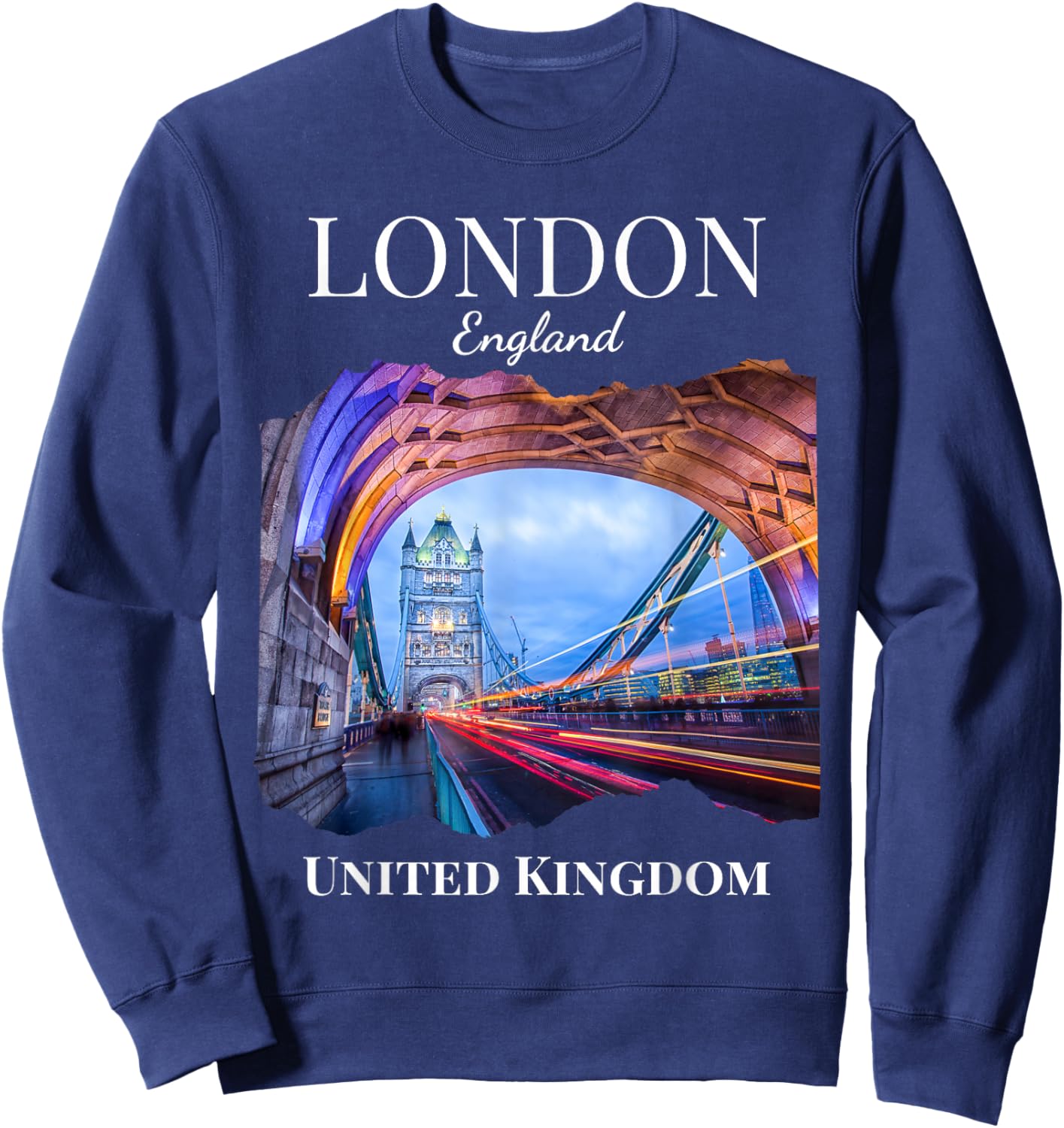 London England Bridge Tower Tourist Souvenir Women Men Kids Sweatshirt - Sweatshirt | Navy