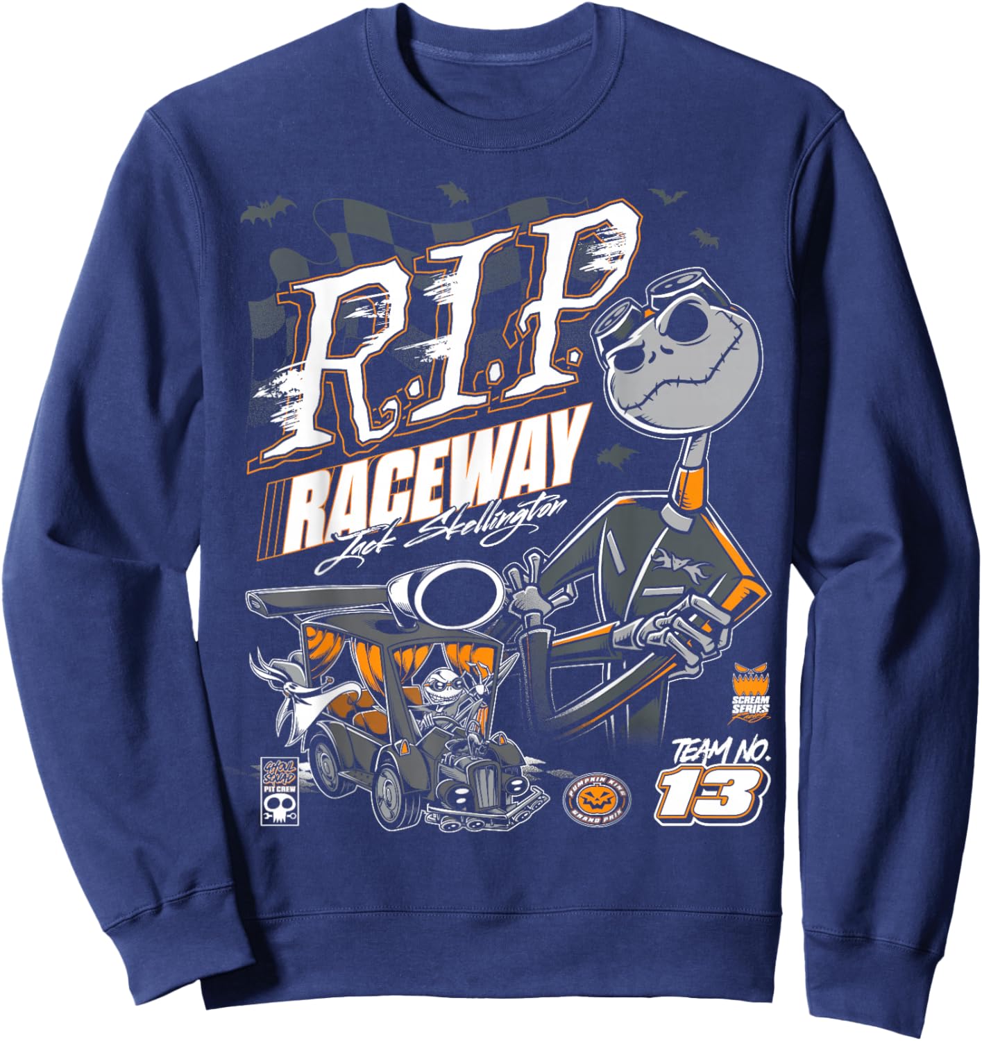 Disney The Nightmare Before Christmas R.I.P. Raceway Jack 13 Sweatshirt - Sweatshirt | Navy