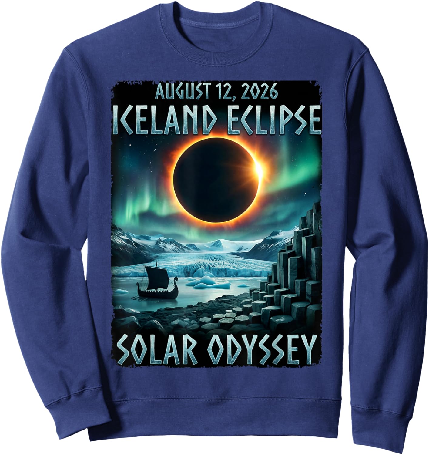 Total Solar Eclipse 2026 Iceland - Totality Chaser Science Sweatshirt - Sweatshirt | Navy