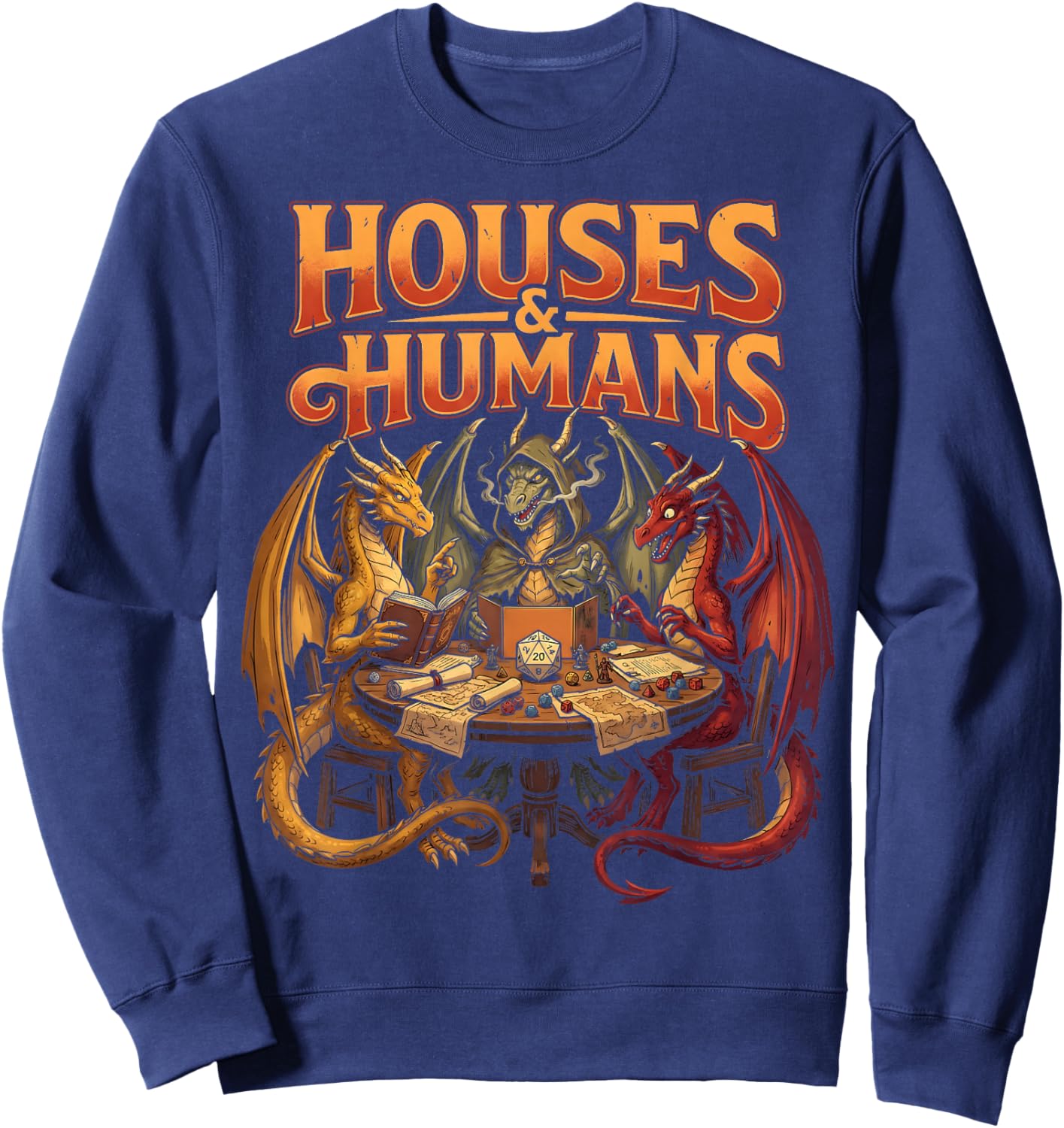 Houses Humans Parody Gaming Design for Gamers Men Boys Sweatshirt - Sweatshirt | Navy