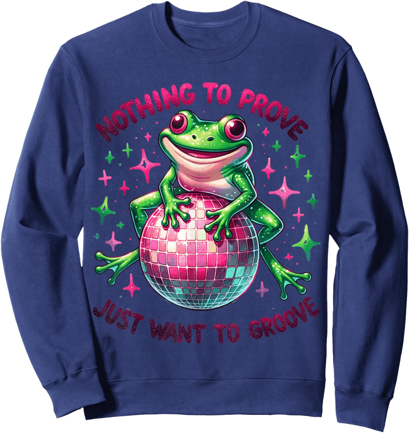Dancing Frog Groovy Disco Sweatshirt - Sweatshirt | Navy