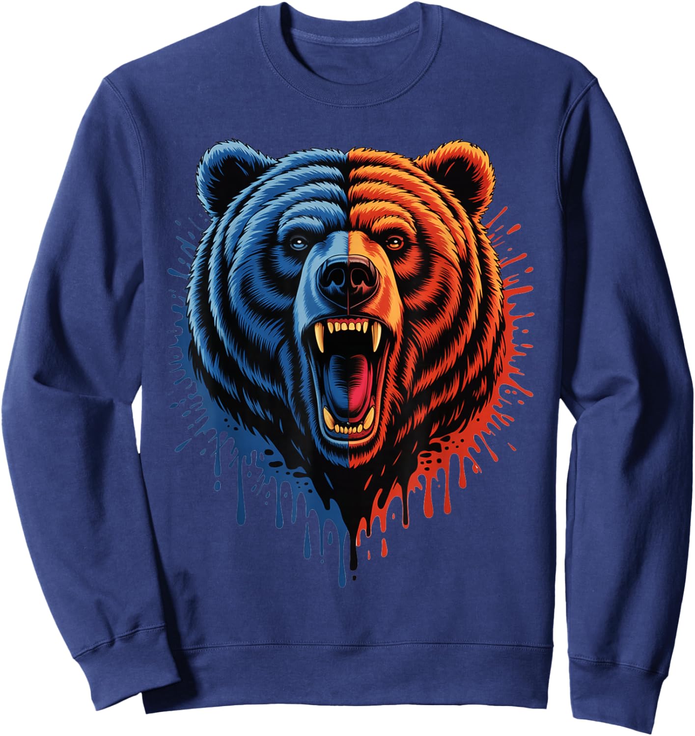 Graphic Bear Women Boys Girls Kids Game Day Sweatshirt - Sweatshirt | Navy