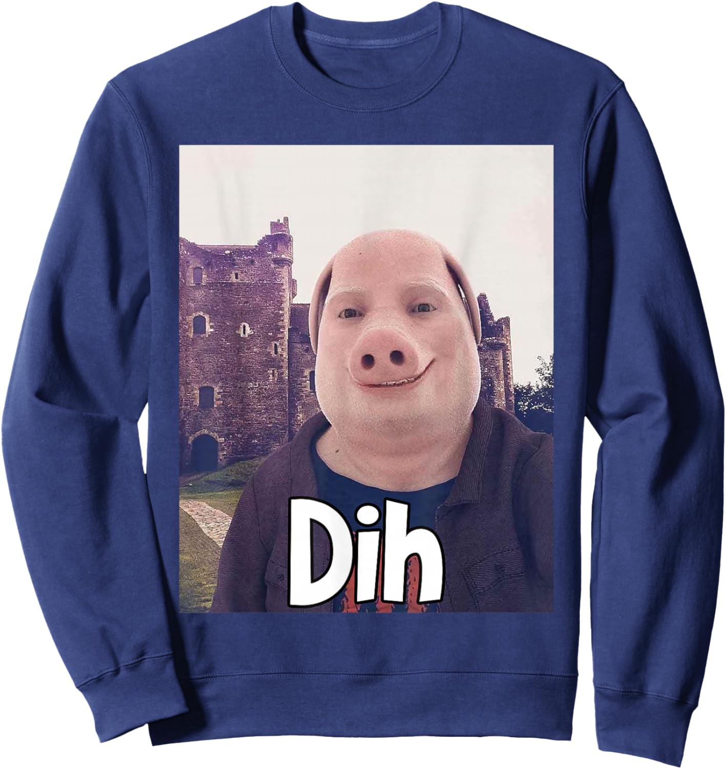 John Pork Dih Funny Gen Z Brainrot Trending Meme Sweatshirt - Sweatshirt | Navy