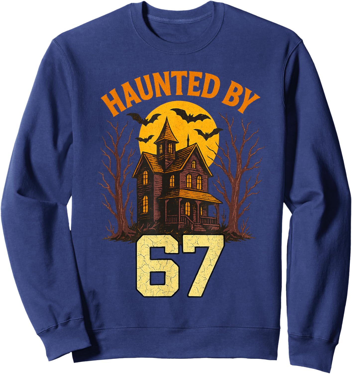 67 Meme Trendy Halloween Funny Six Seven Gen Alpha Teen Boys Sweatshirt - Sweatshirt | Navy