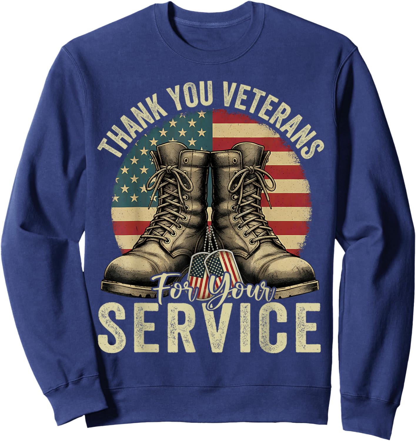 Thank You Veterans for Your Service Veterans Day Men Women Sweatshirt - Sweatshirt | Navy