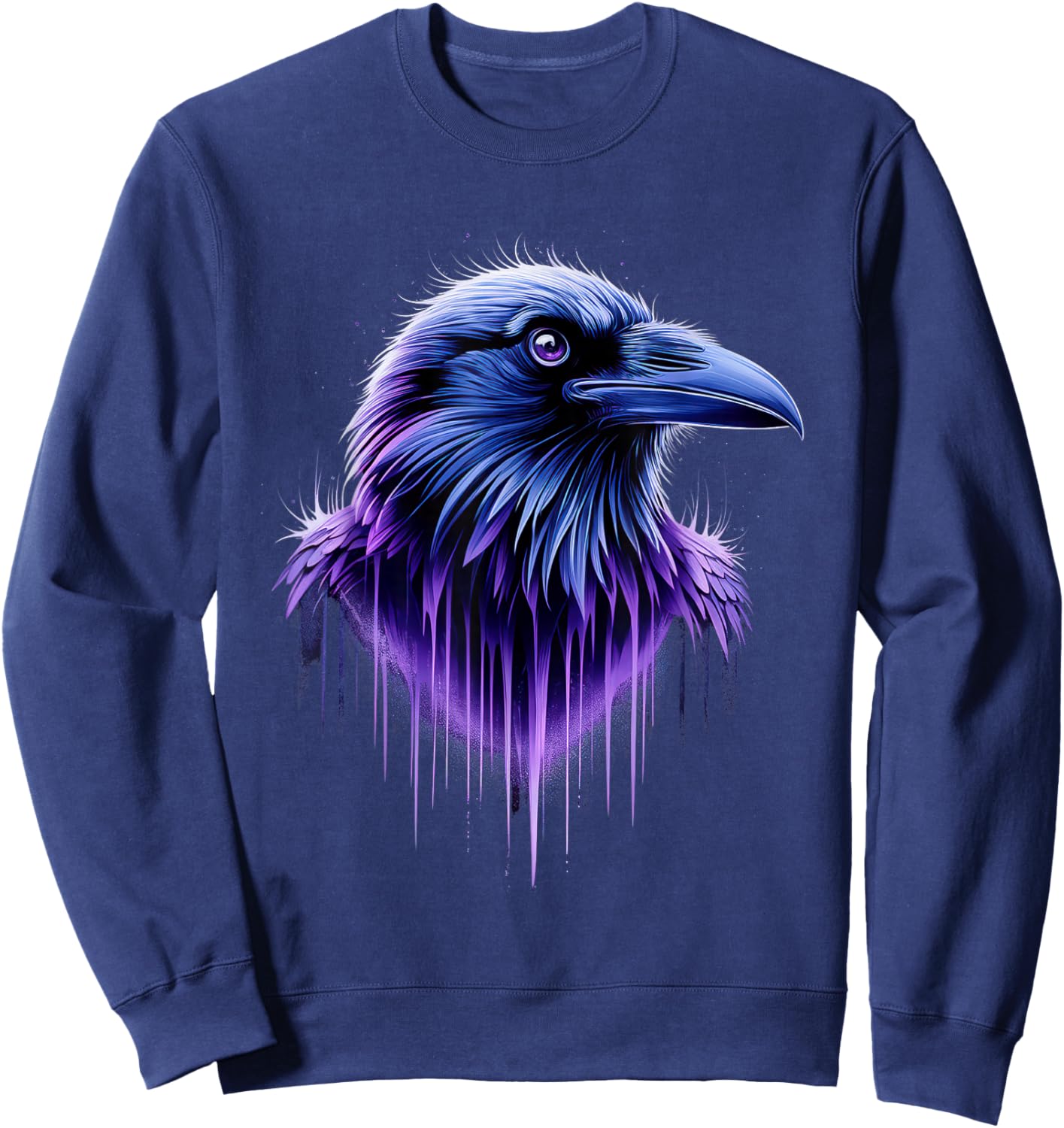 Raven Men Women Purple Animal School Sport Fan Sweatshirt - Sweatshirt | Navy