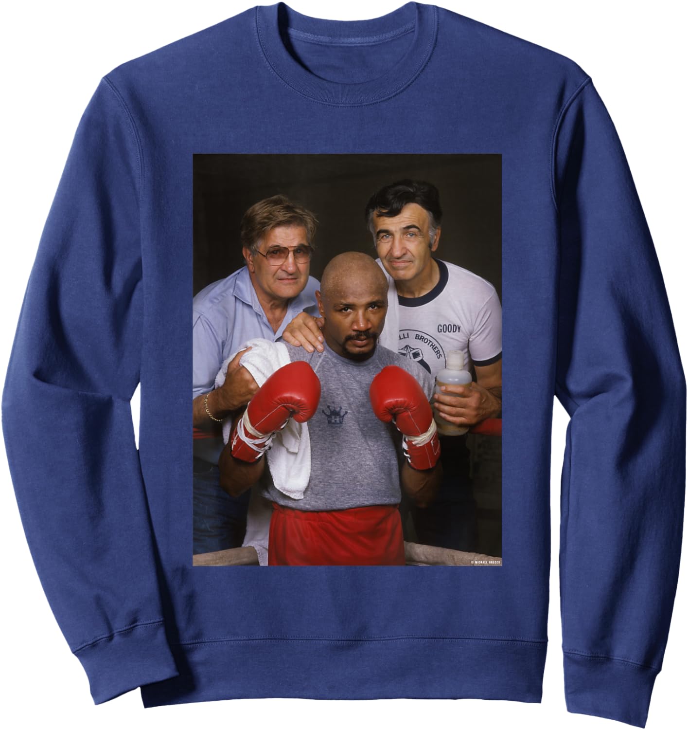 Marvin Hagler Boxing Pat Goody Petronelli Michael Grecco Sweatshirt - Sweatshirt | Navy