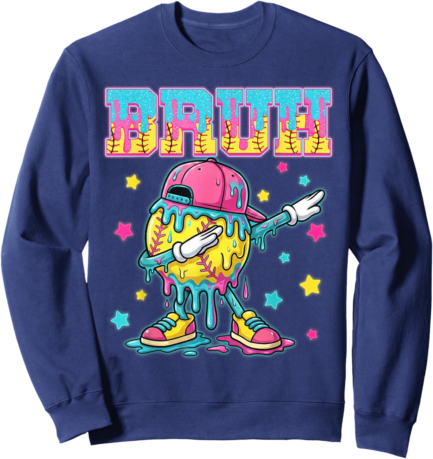 Baseball Life Style 101 Apparel Youth Drip Softball Boys Kid Sweatshirt - Sweatshirt | Navy