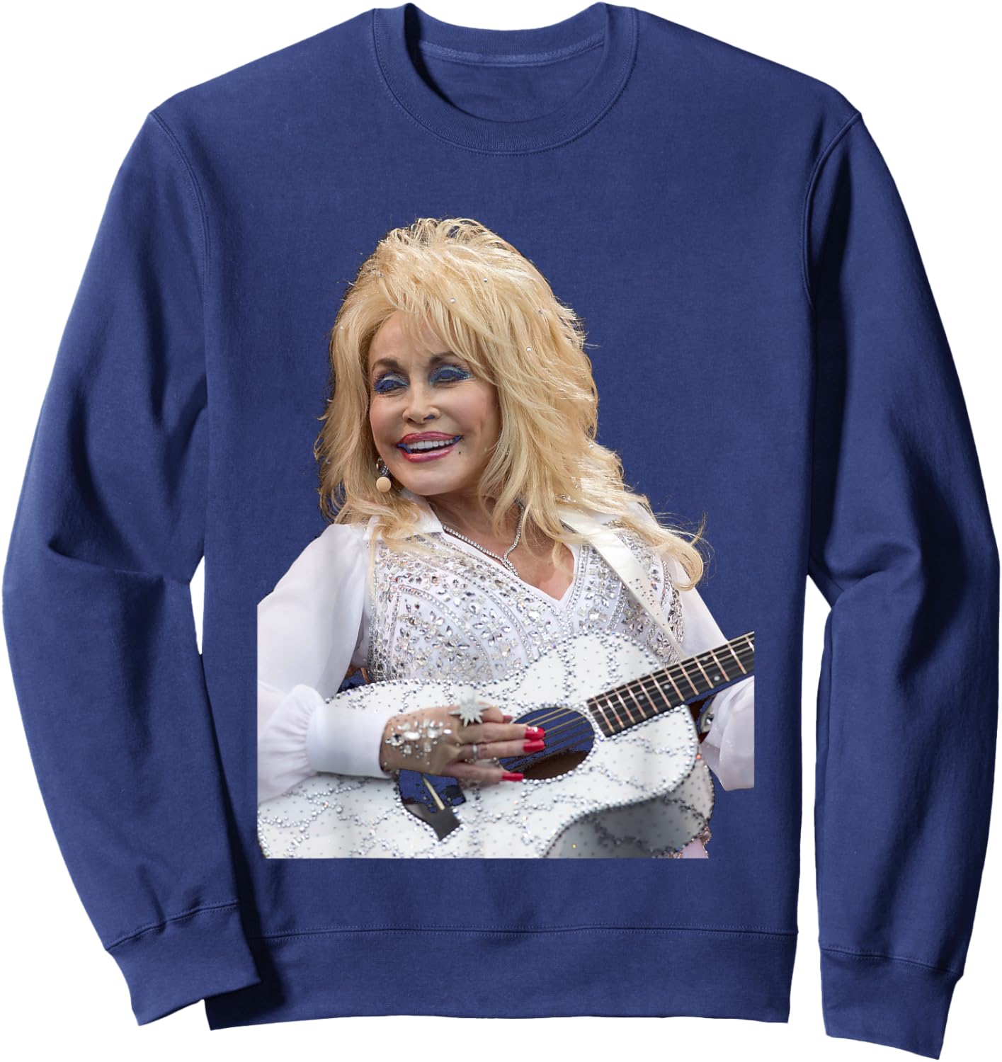 Dolly Parton American Singer Live with Guitar 2014 Sweatshirt - Sweatshirt | Navy
