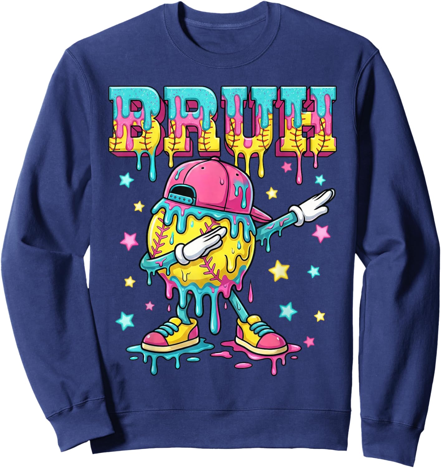 Baseball Life Style Apparel Youth Drip Baseball Boys Kid Sweatshirt - Sweatshirt | Navy