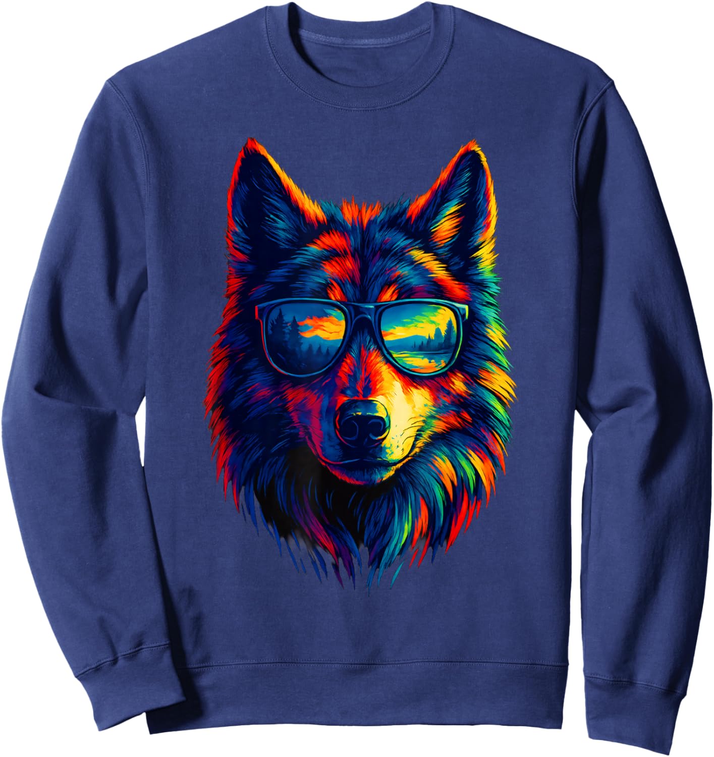 Wolf Nature Sweatshirt - Sweatshirt | Navy