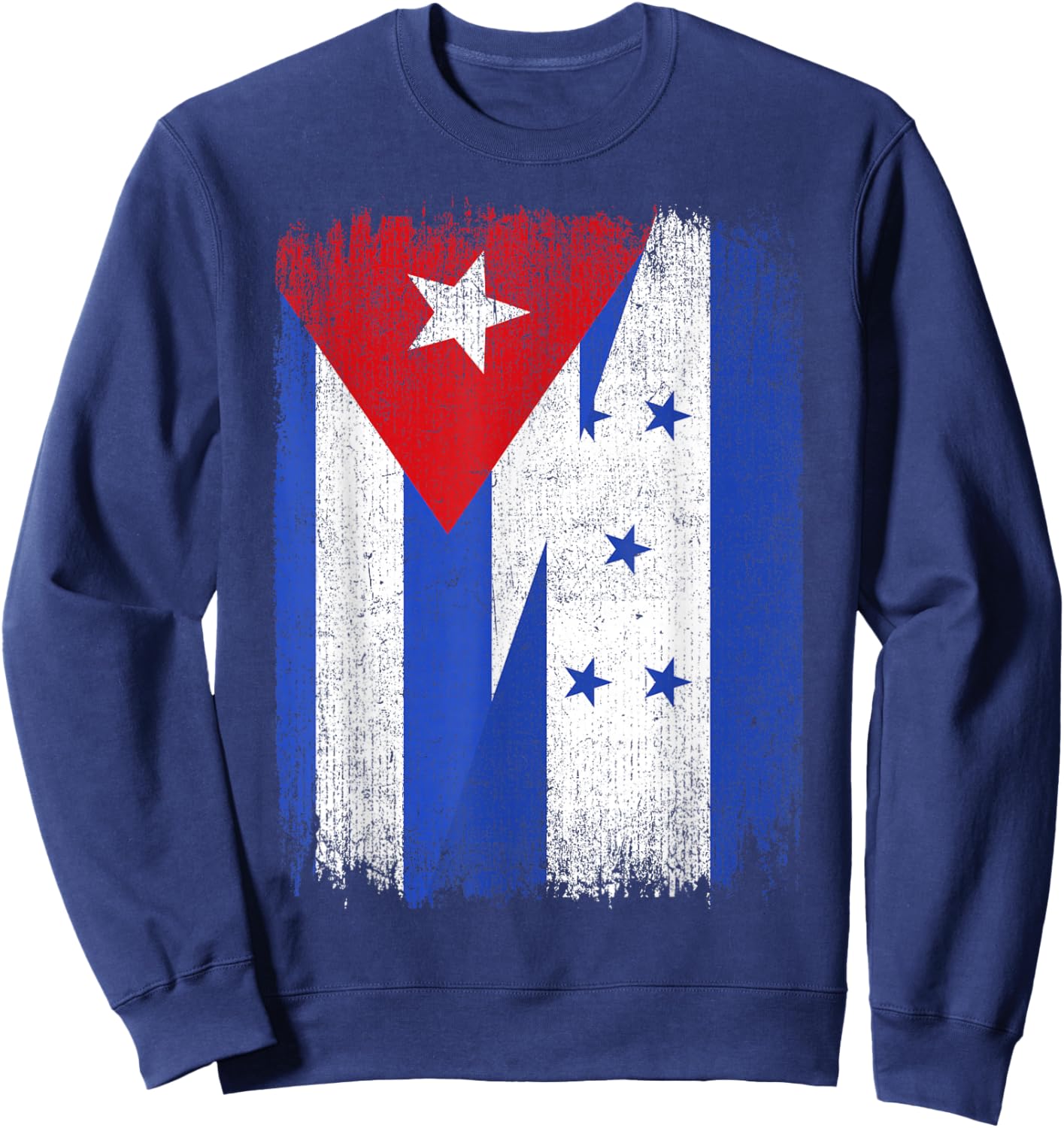 Half Cuba Honduras Flag Cuban Honduran Pride Roots Sweatshirt - Sweatshirt | Navy