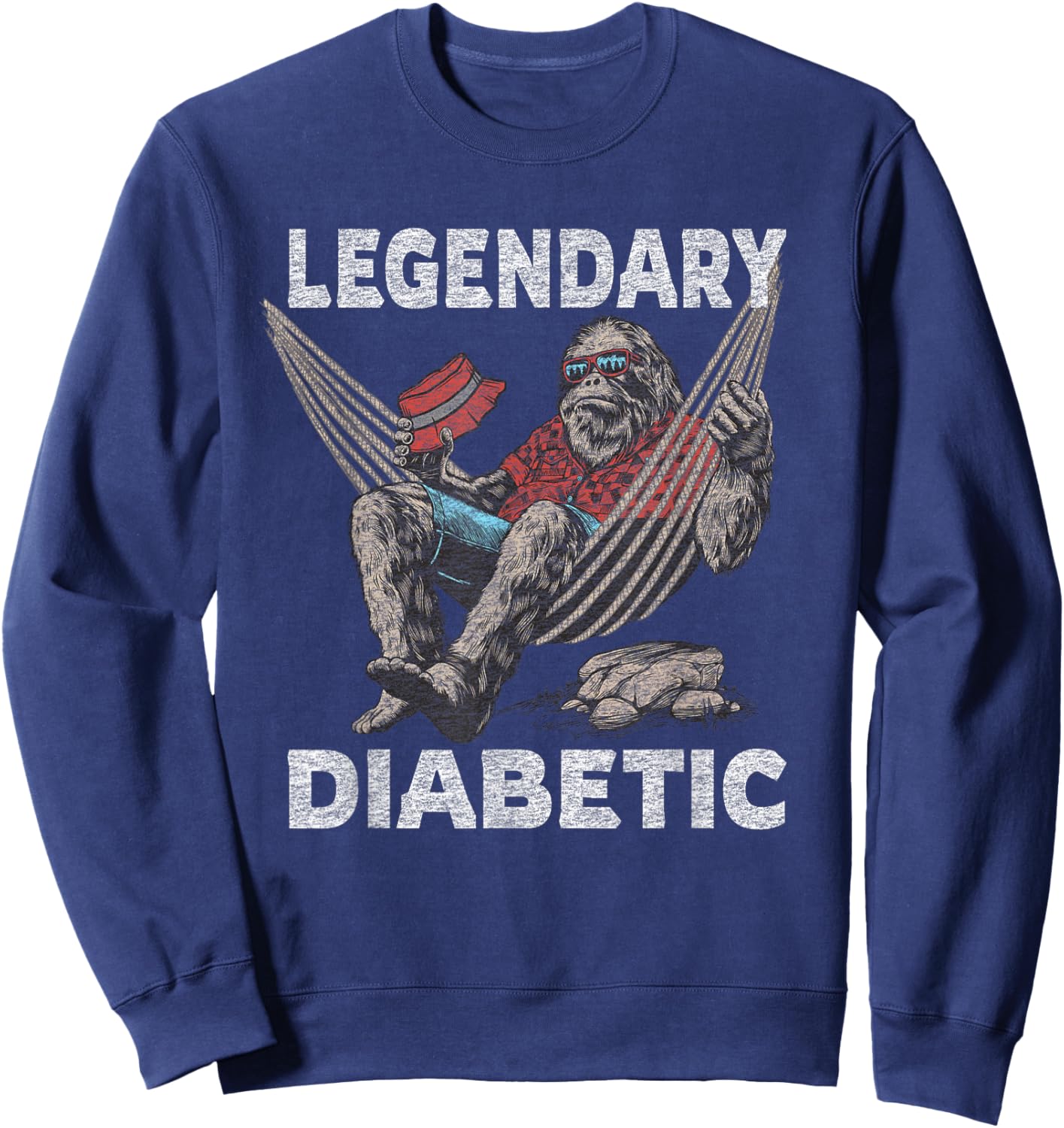 Diabetes Diabetic Funny Legendary Saying Sweatshirt - Sweatshirt | Navy