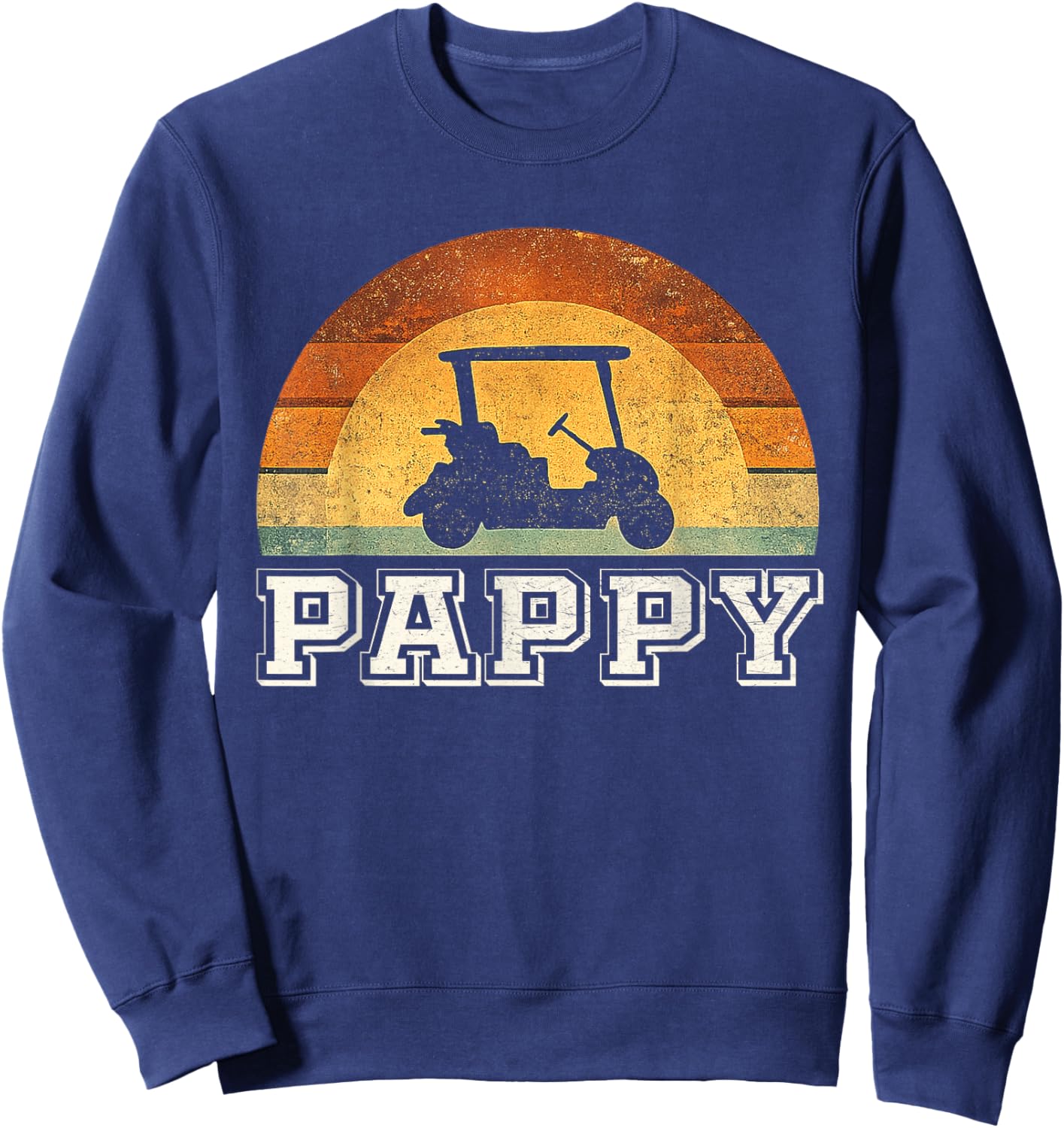 Pappy Golf Vintage Funny Pappy Golf Lover Sweatshirt - Sweatshirt | Navy