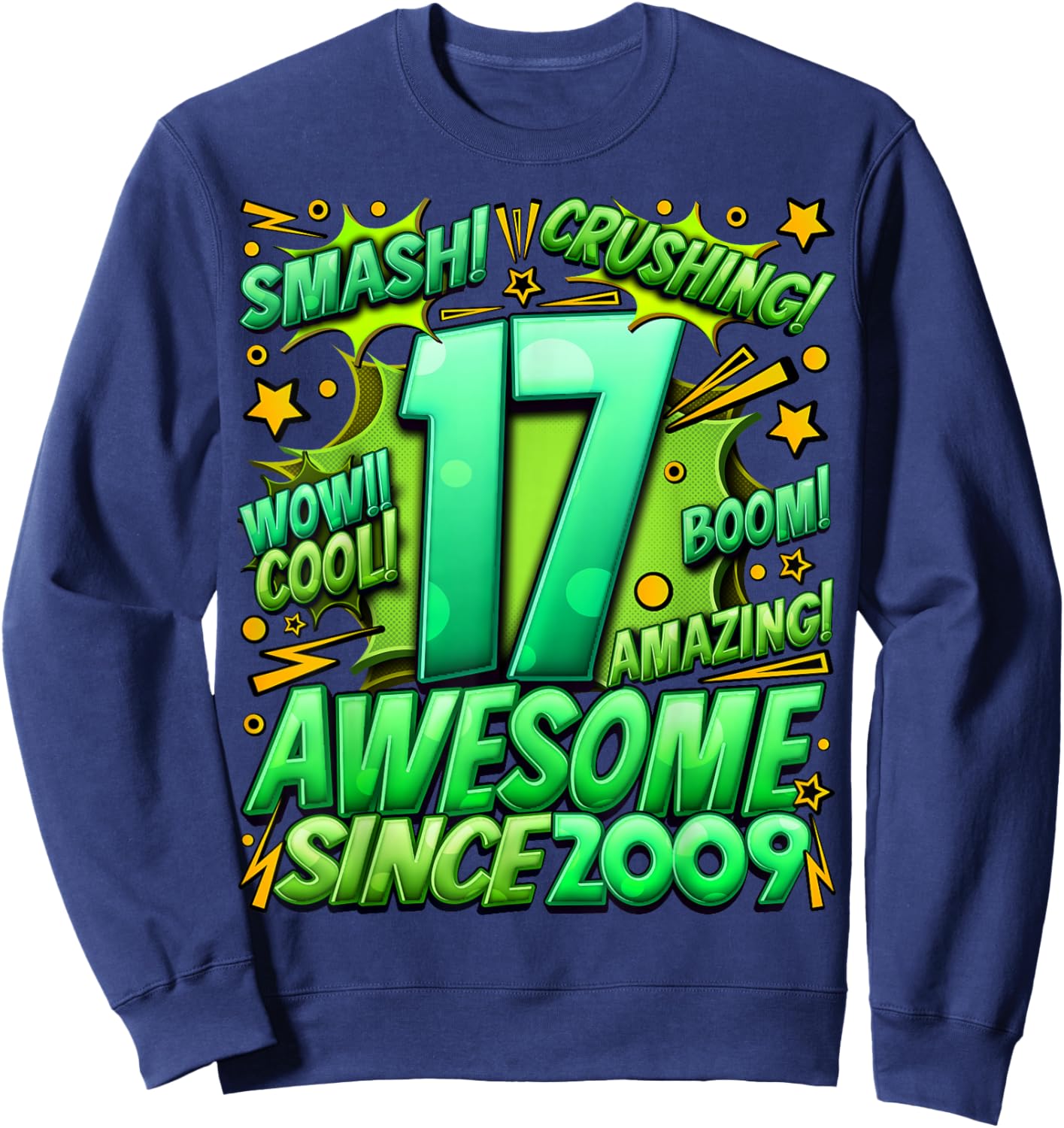 17 Year Old Gifts for Boys 17th Birthday Boy 17 Year Old Boy Sweatshirt - Sweatshirt | Navy