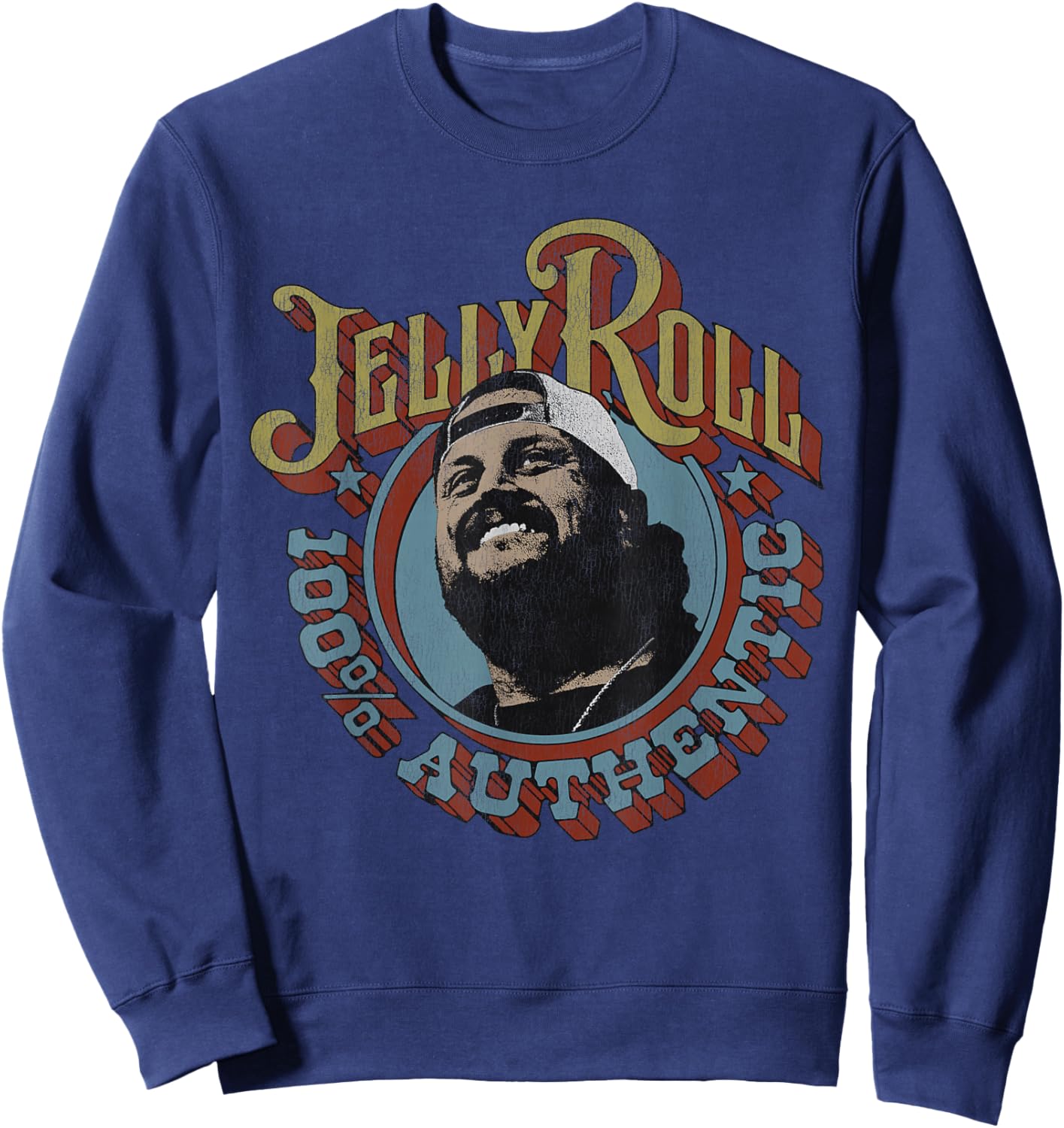 Jelly Roll - Authentic Portrait Sweatshirt - Sweatshirt | Navy