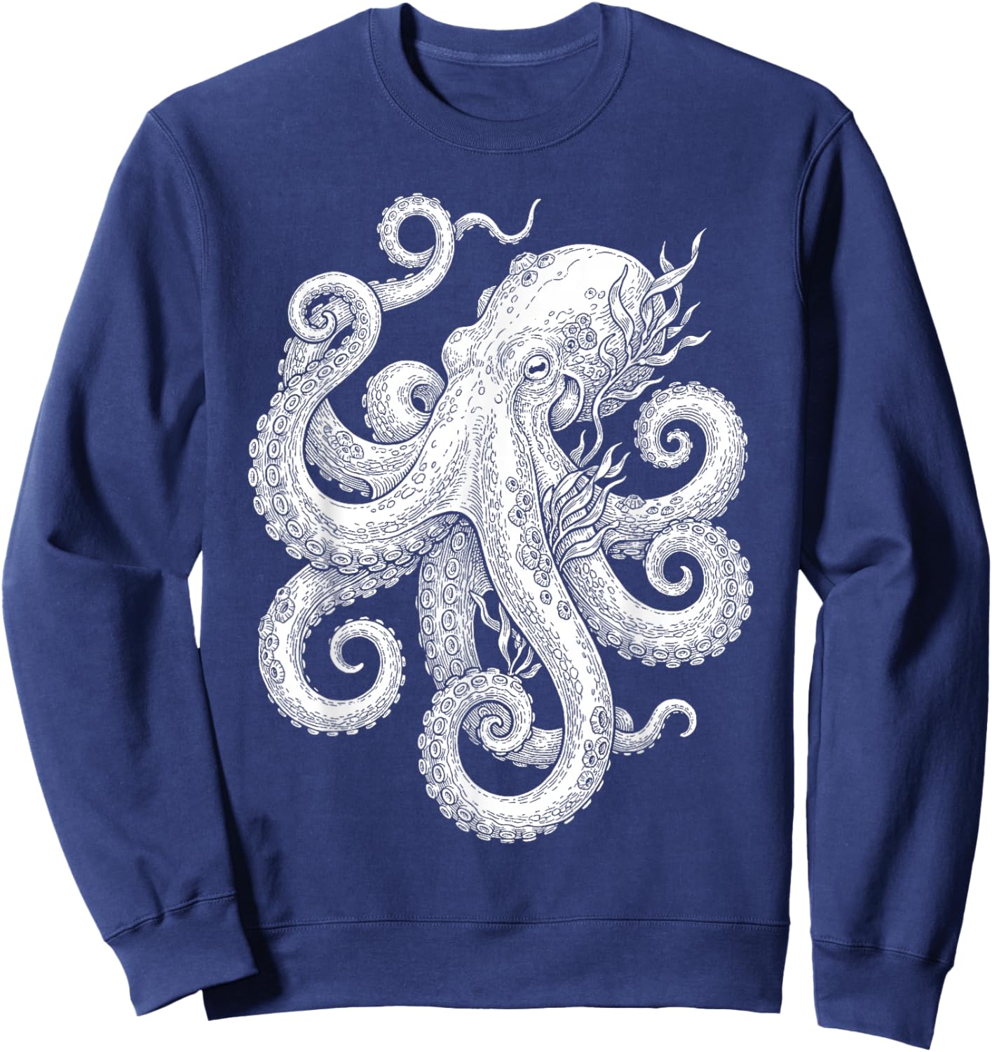 Octopus Cephalopod Nautical Creature Sweatshirt - Sweatshirt | Navy