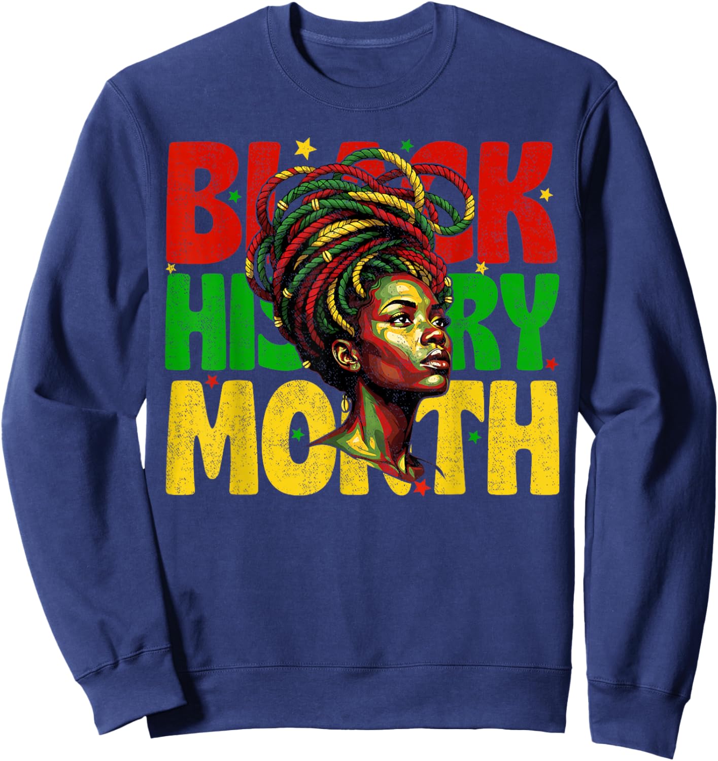 I Am Black History Girls History Month Juneteenth Sweatshirt - Sweatshirt | Navy