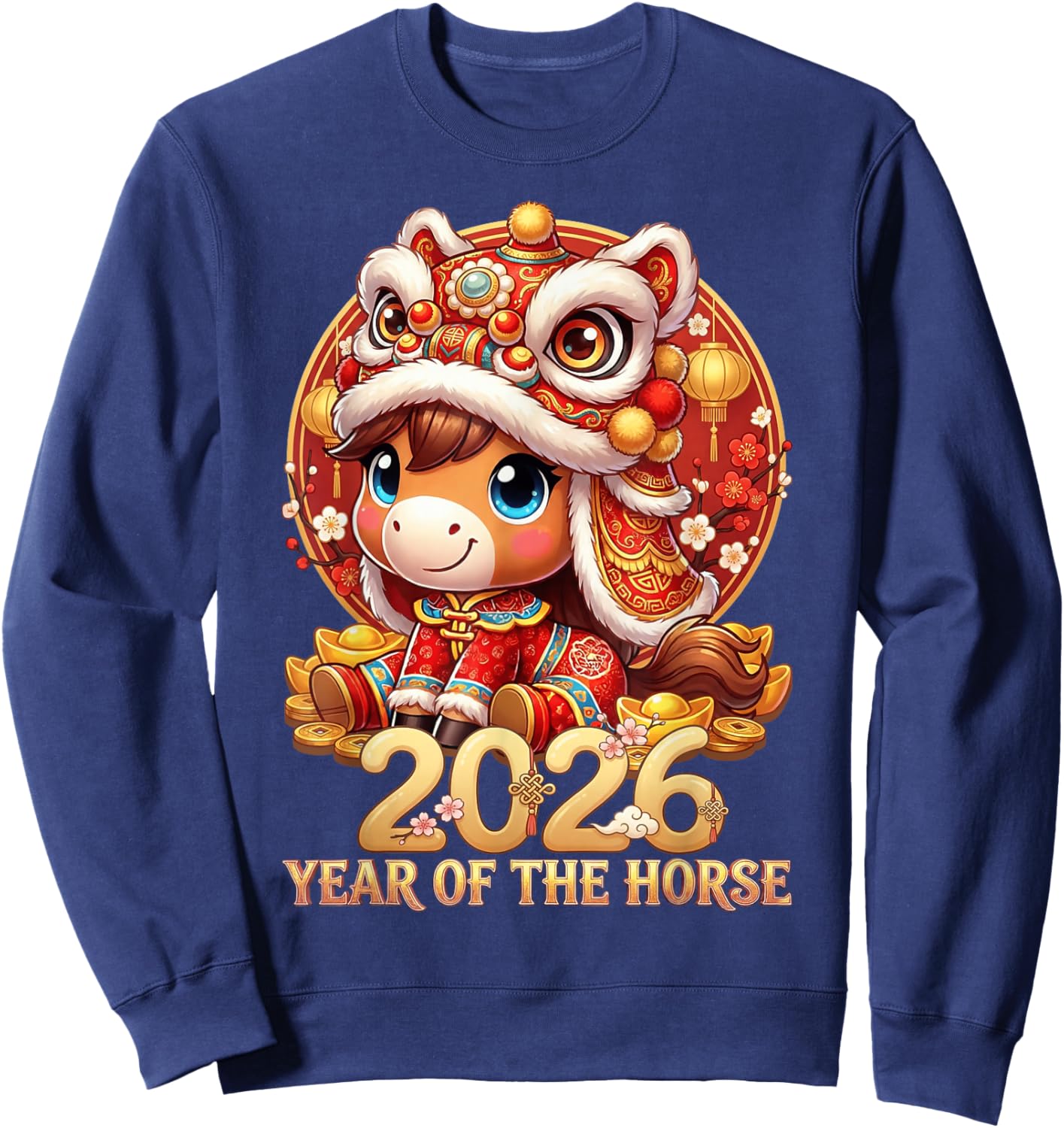 Chinese New Year 2026 Fire Horse Year of The Horse 2026 Sweatshirt - Sweatshirt | Navy