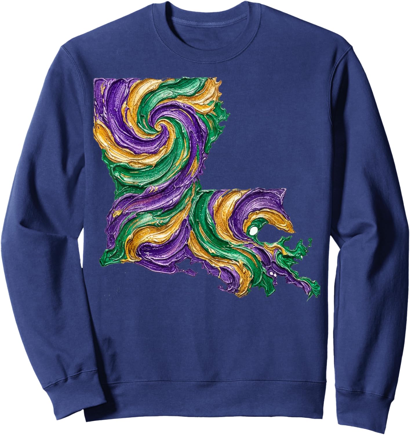 Mardi Gras Louisiana State Sweatshirt - Sweatshirt | Navy