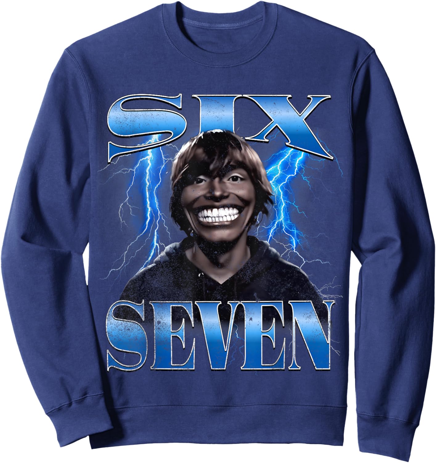 Six Seven Meme Bootleg Sweatshirt - Sweatshirt | Navy