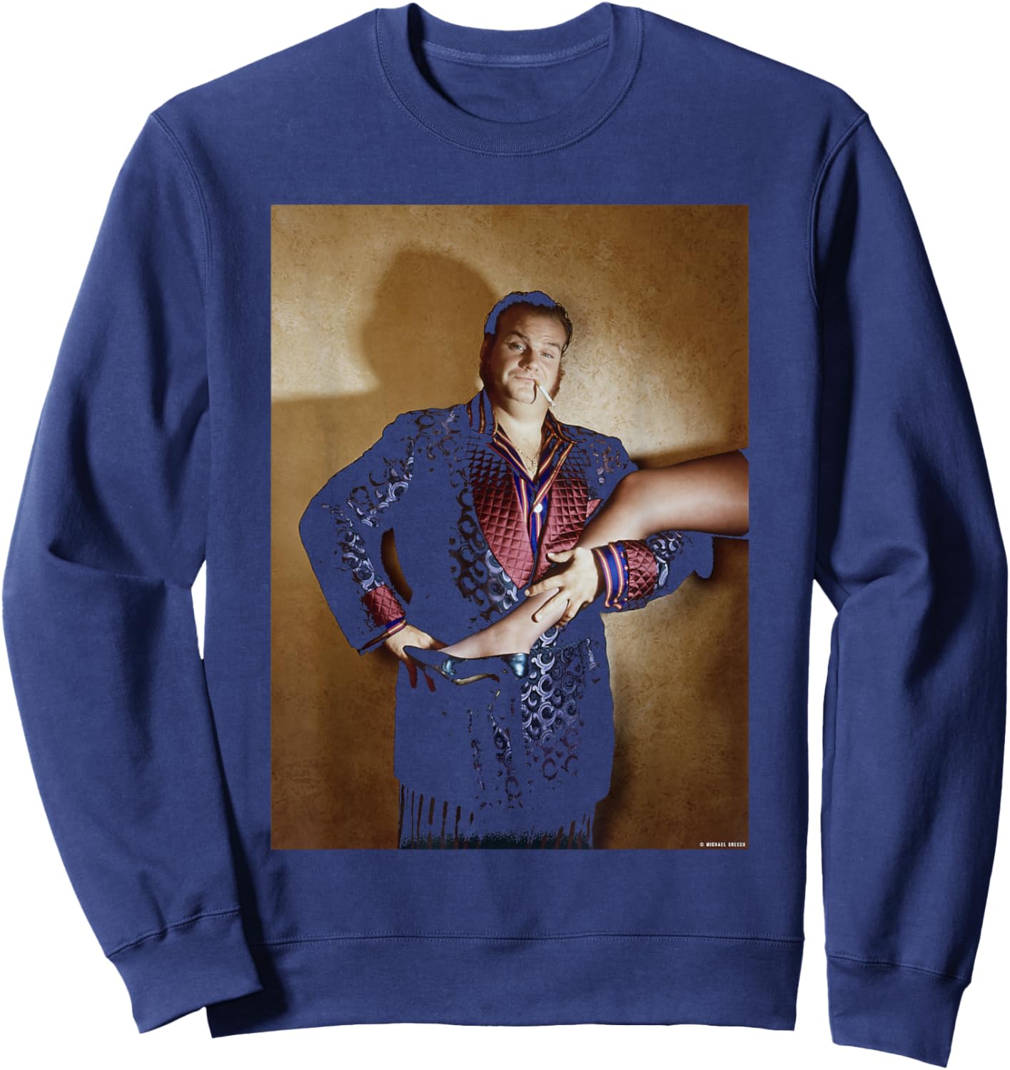 Comedian SNL Actor Chris Farley by Michael Grecco Sweatshirt - Sweatshirt | Navy