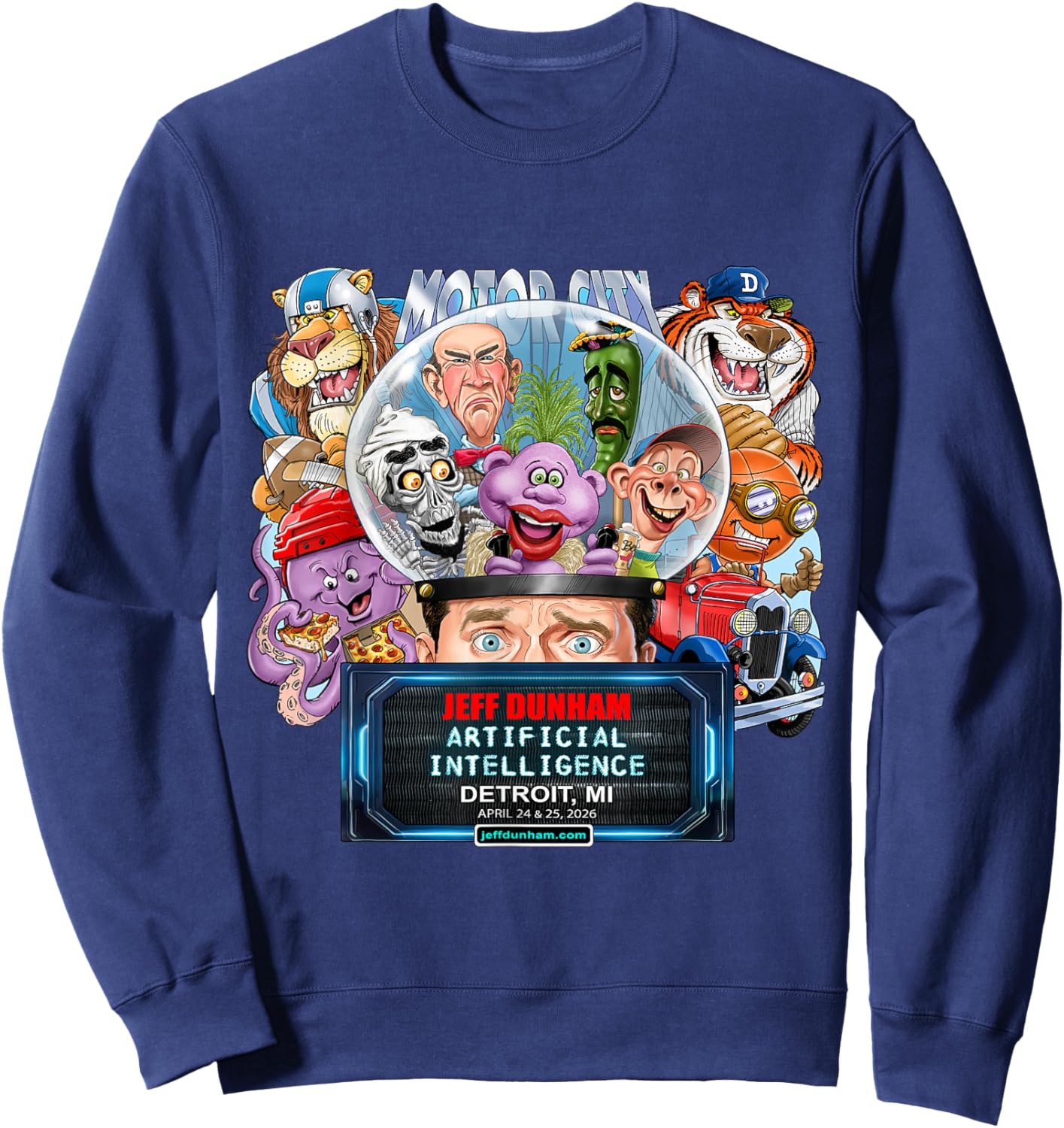 Jeff Dunham Detroit, MI (2026) Sweatshirt - Sweatshirt | Navy