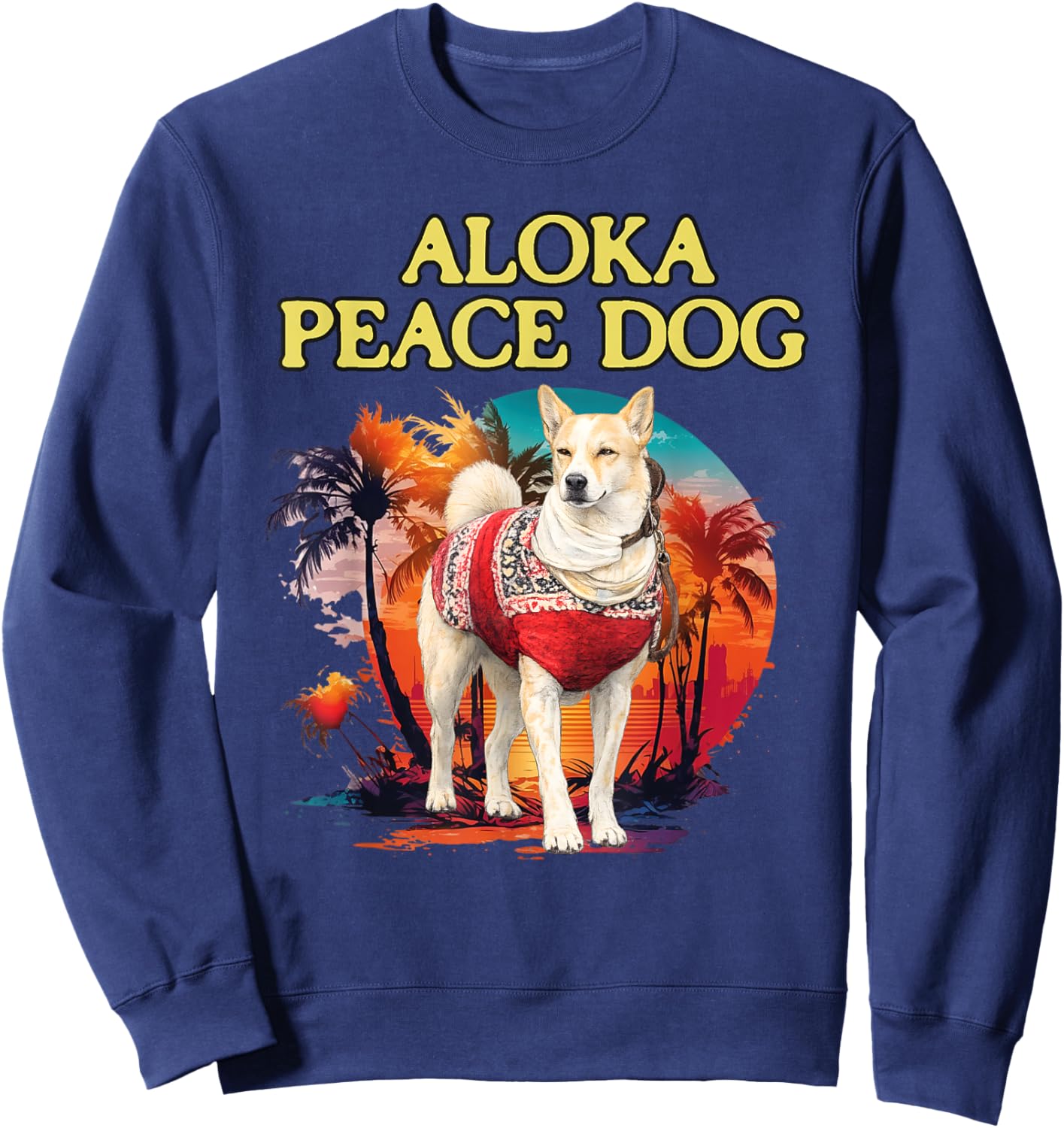 Aloka Peace Dog Shirt Walk for Peace 2026 Buddhist Dog Sweatshirt - Sweatshirt | Navy