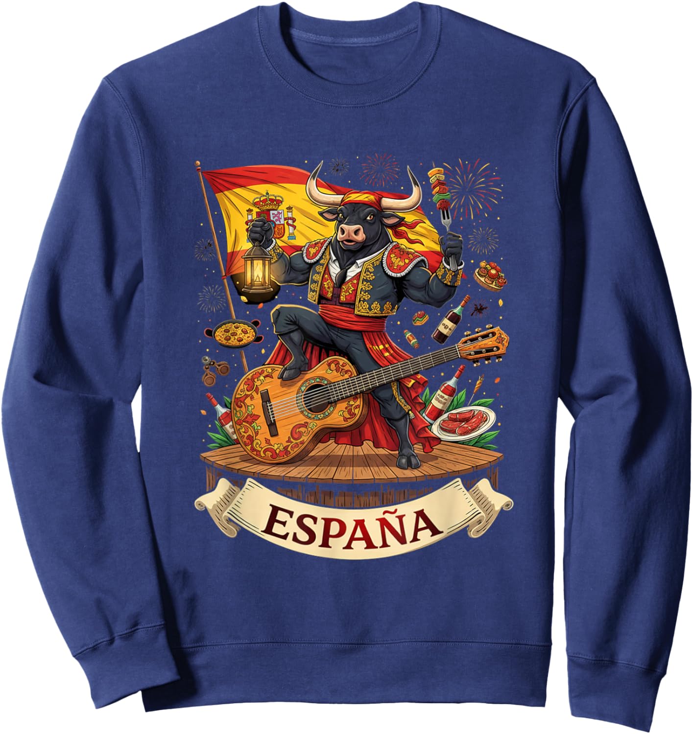 Spain Flamenco Dance Seville Andalusia Barcellona España Men Sweatshirt - Sweatshirt | Navy