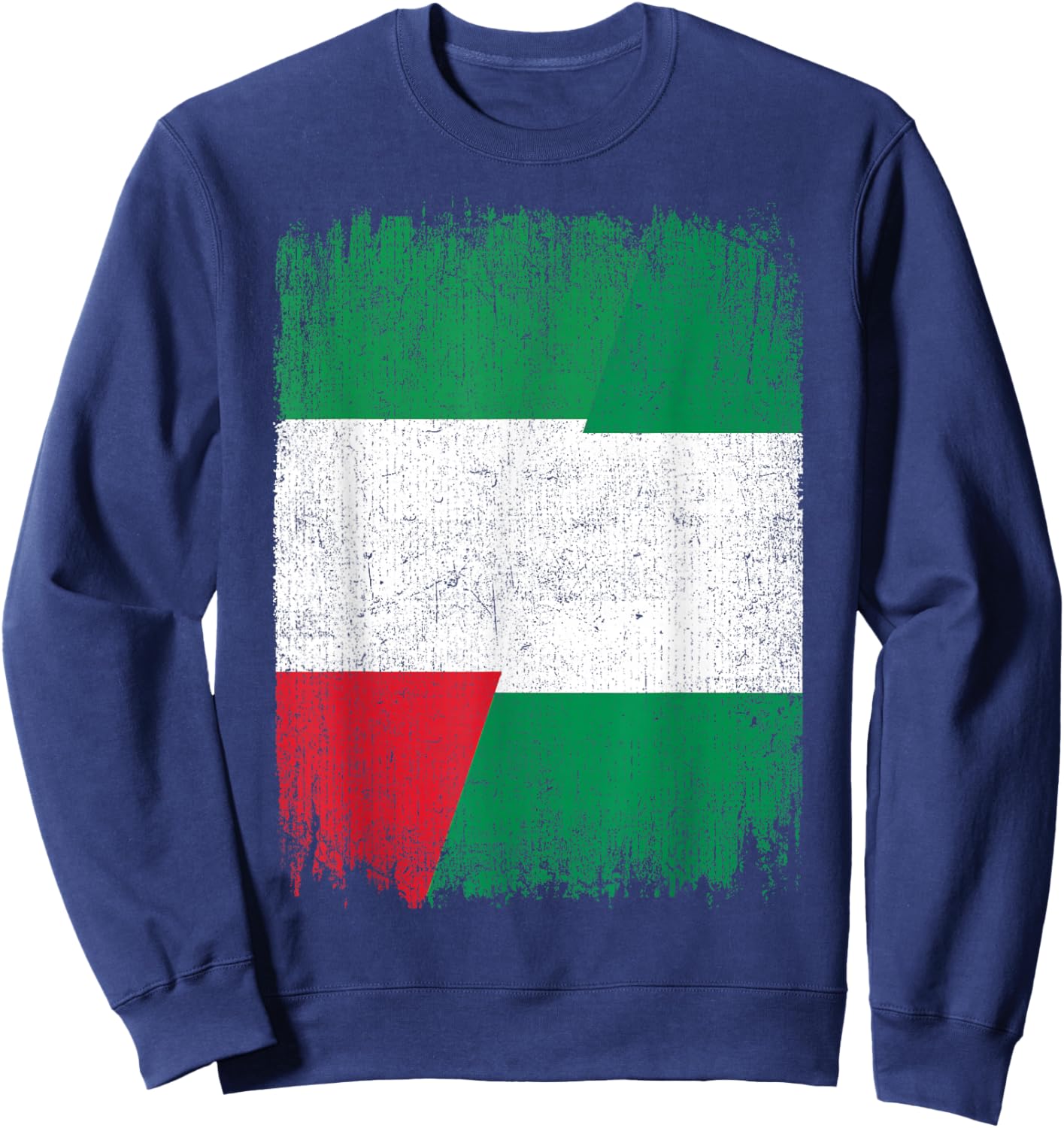Half Italy Nigeria Flag Italian Nigerian Pride Roots Sweatshirt - Sweatshirt | Navy