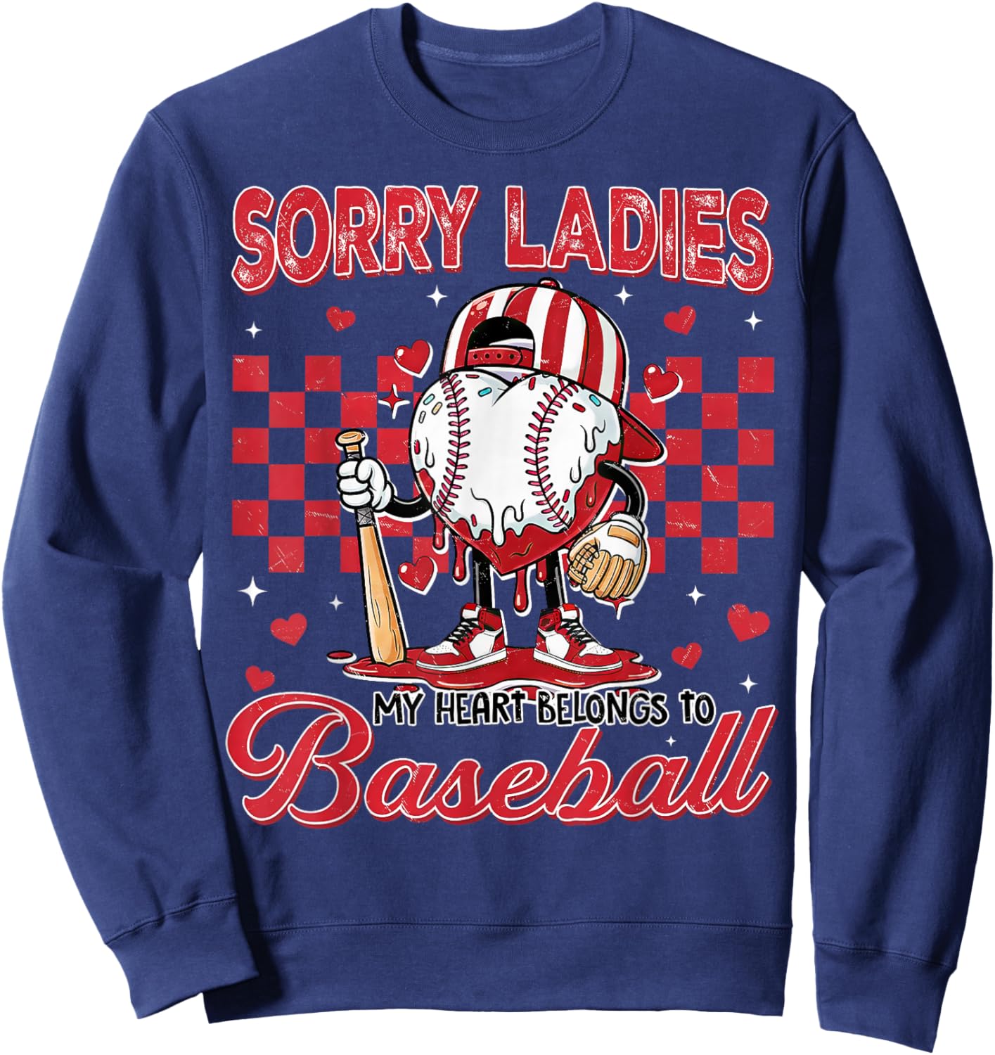 Baseball Drip Icecream Apparel Youth Boy Valentine Sweatshirt - Sweatshirt | Navy