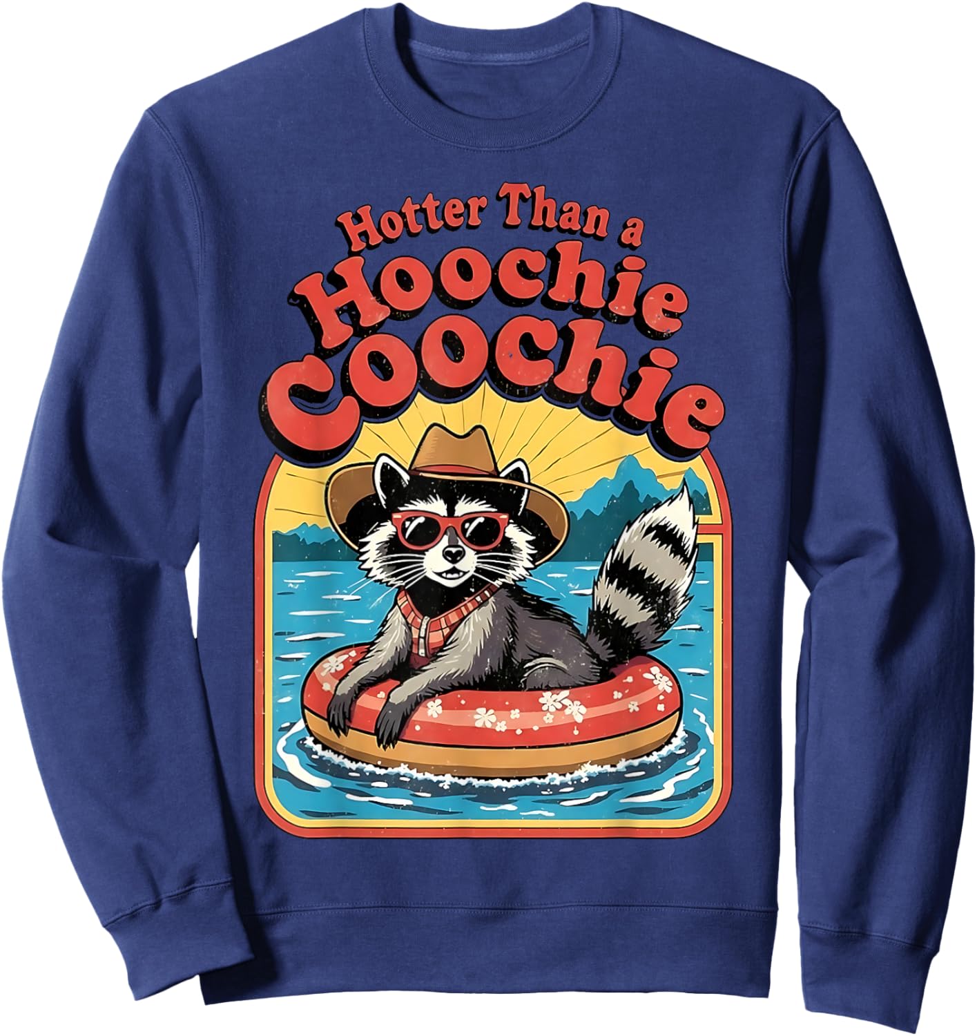 Funny Trash Panda Meme Sweatshirt - Sweatshirt | Navy