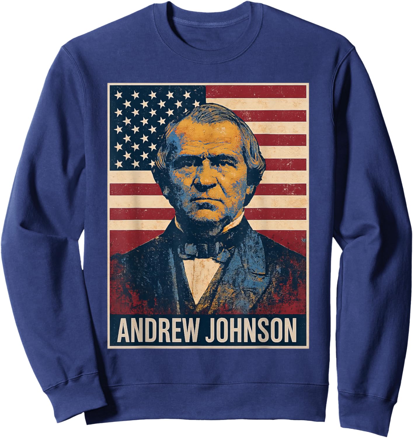 Andrew Johnson Portrait Sweatshirt - Sweatshirt | Navy