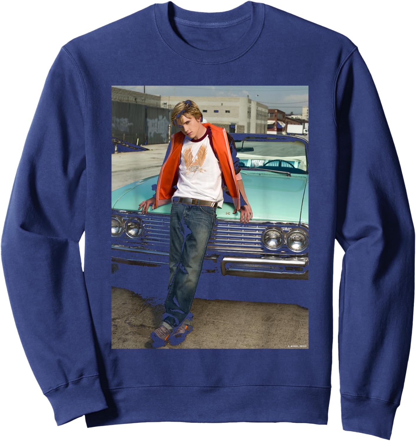 Jesse McCartney Beautiful Soul Portrait LA Michael Grecco Sweatshirt - Sweatshirt | Navy