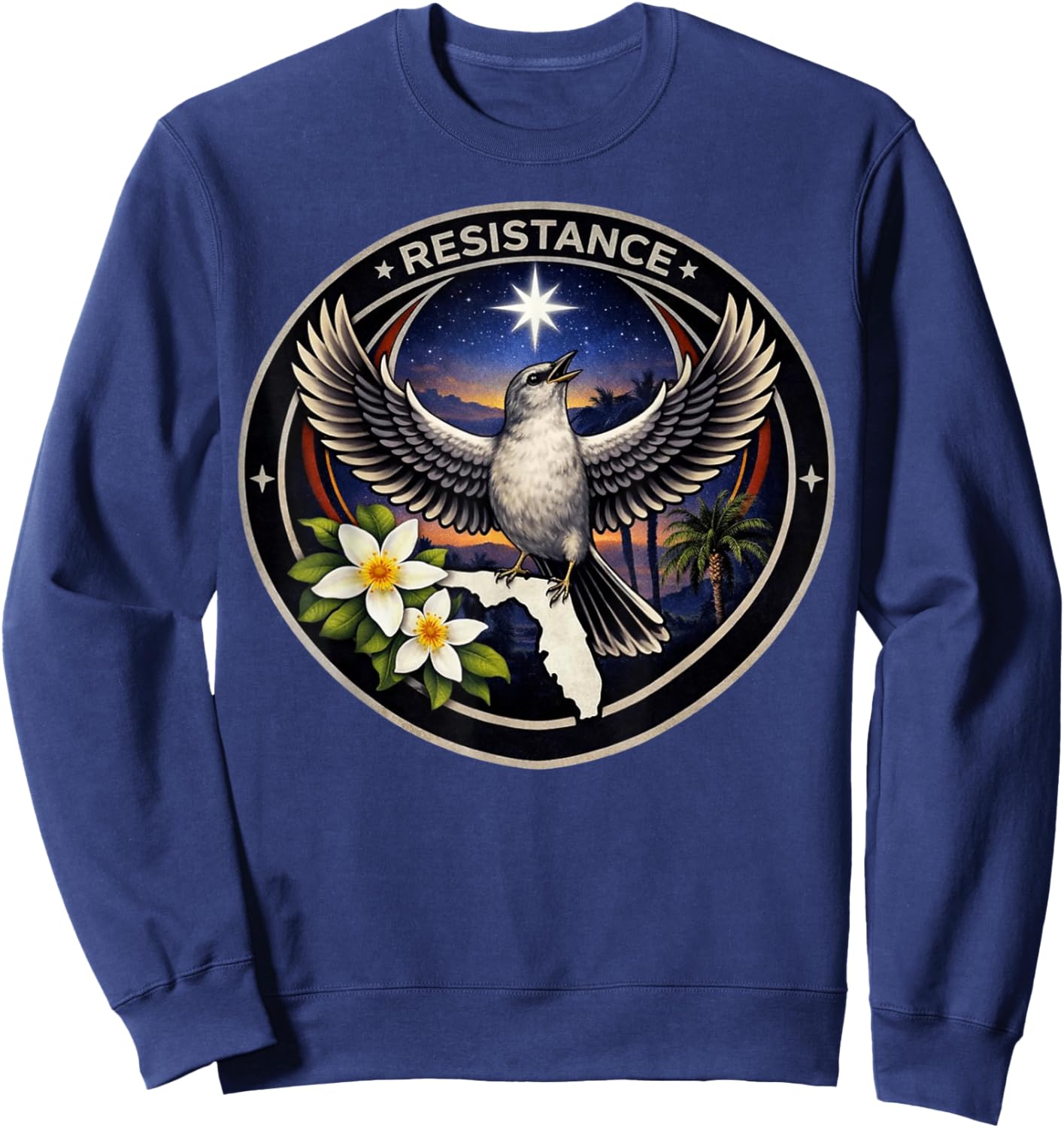 Florida FL Rebel Bird Alliance Resistance No Kings 2026 Sweatshirt - Sweatshirt | Navy